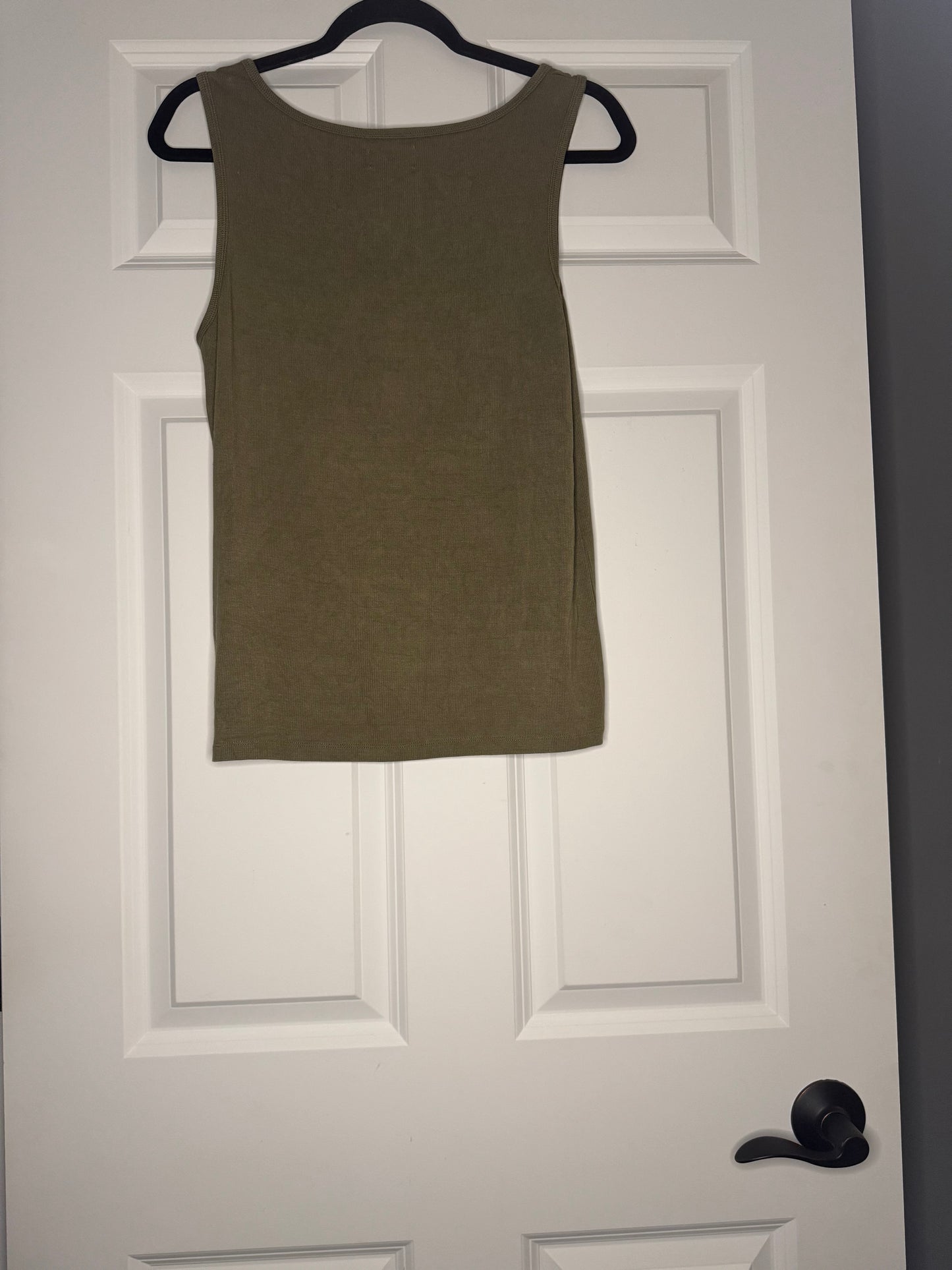 Thread and supply sleeveless ribbed tank large green