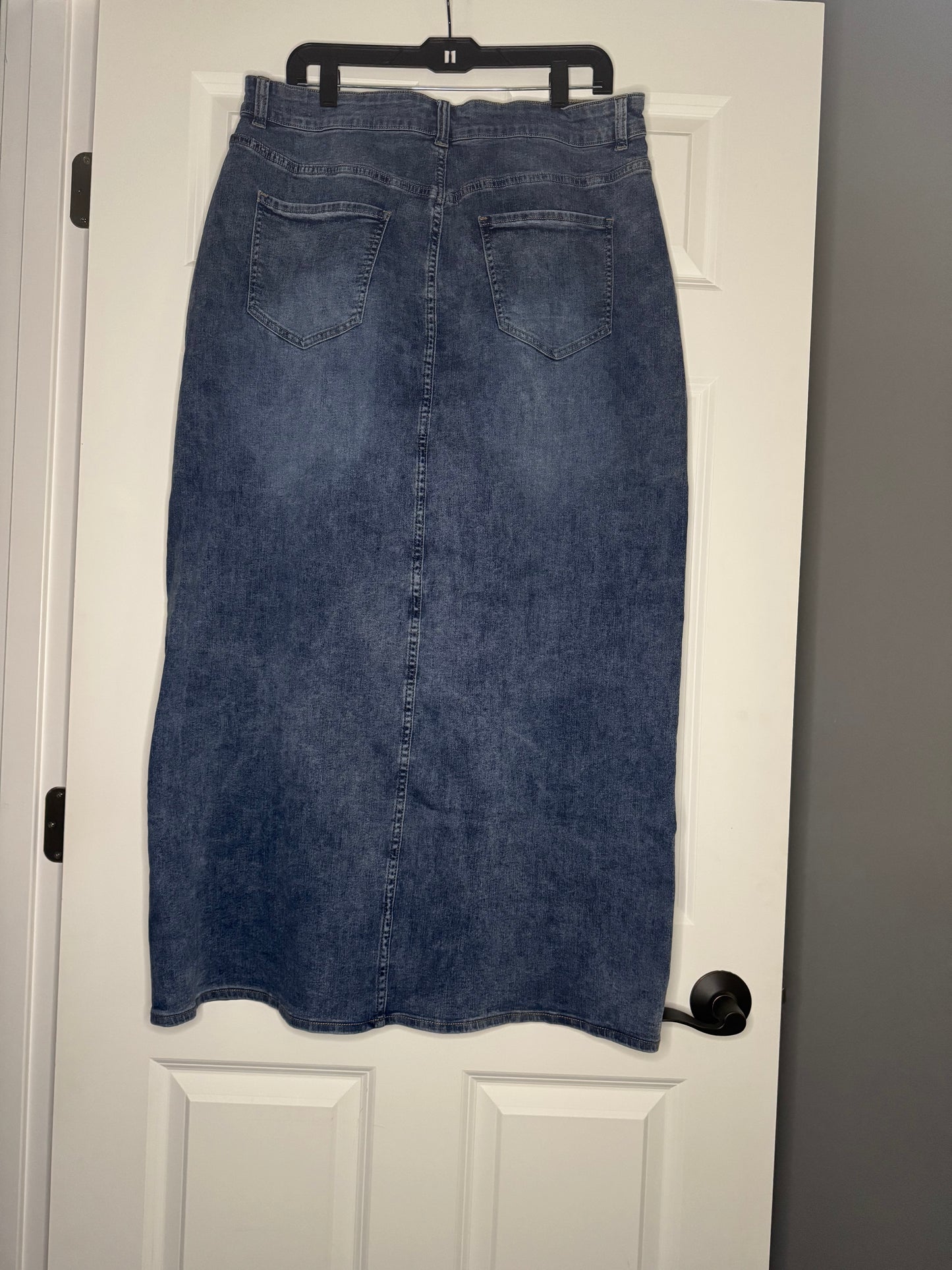 Universal standard denim jean skirt long blue small 14-16 nwt