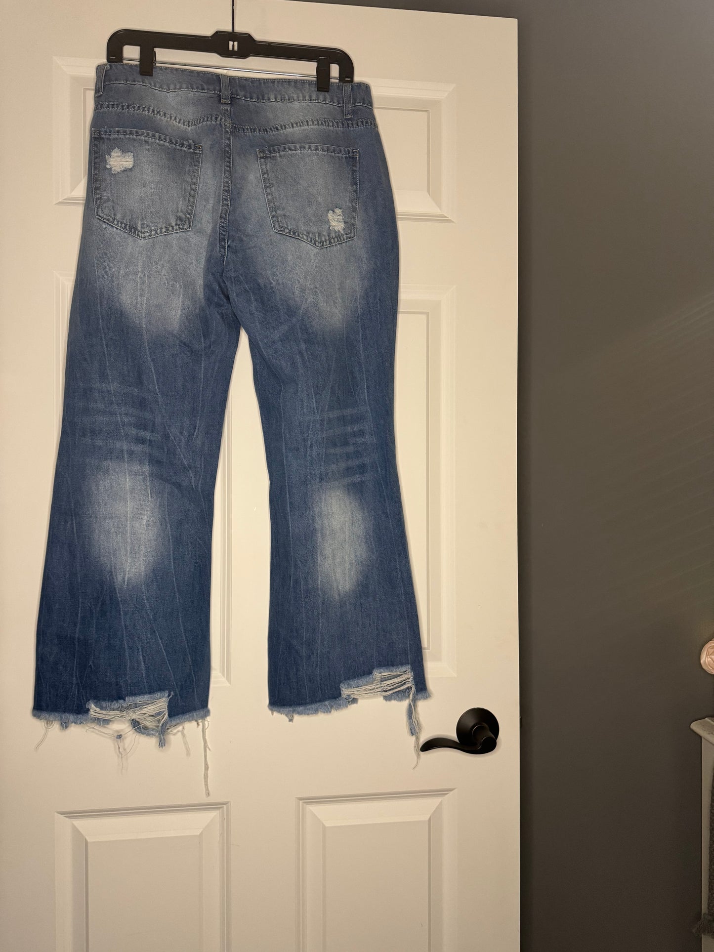 Melarey jeans large cropped distressed