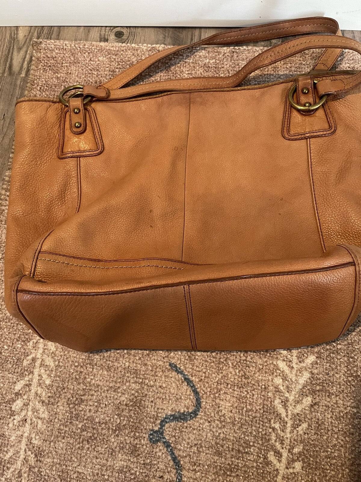 The sak leather handbag purse brown some marks as shown