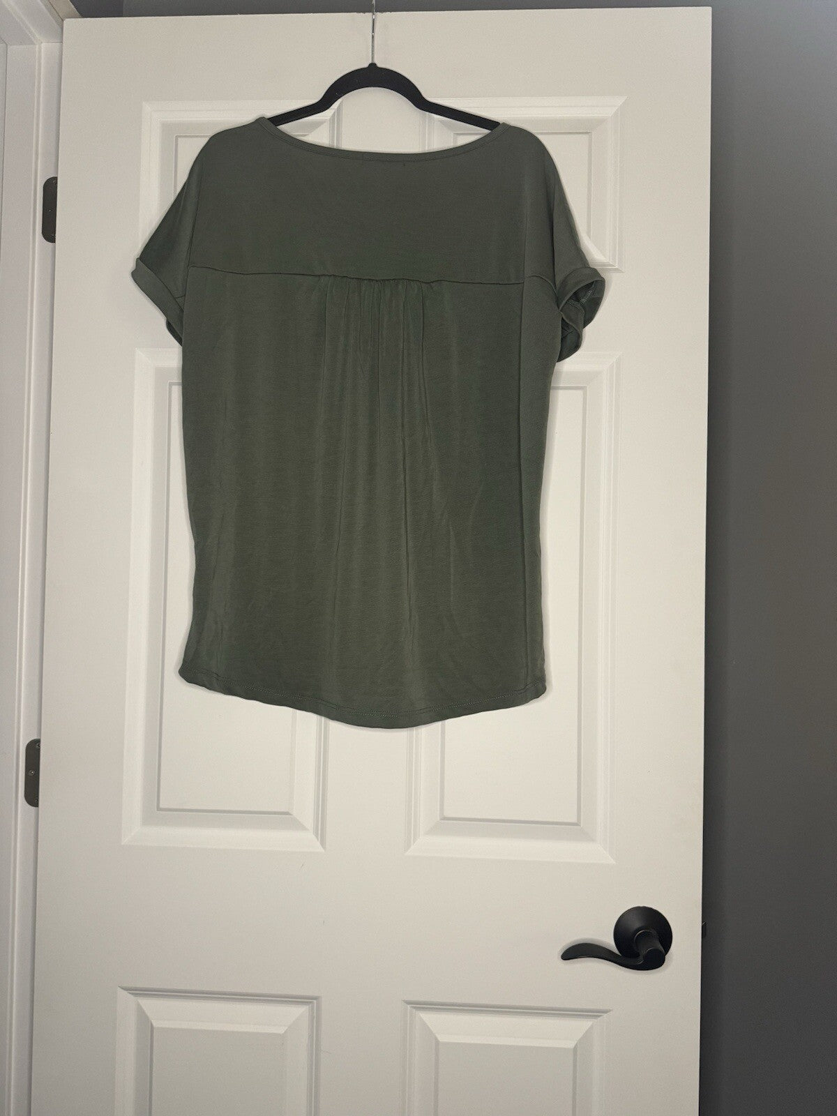 Staccato Short Sleeve Blouse Xl Green