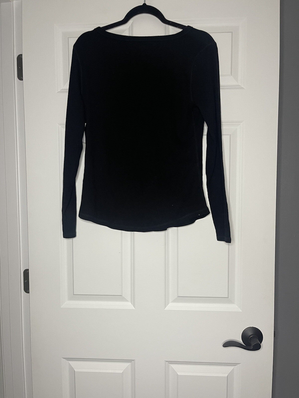 Old Navy Slim Fit Long Sleeve Top Black Large Nwt