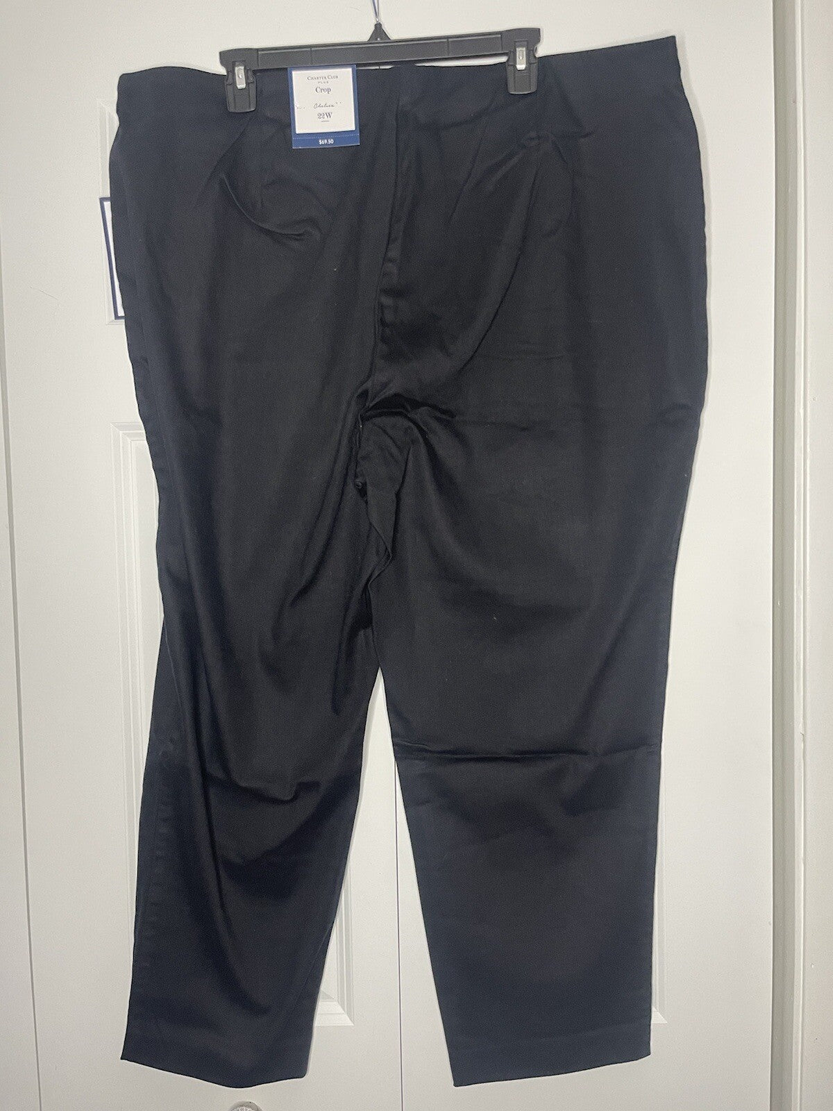 Charter Club 22w crop slacks black nwt Skinny Leg Waist Smoothing Tummy Slimming