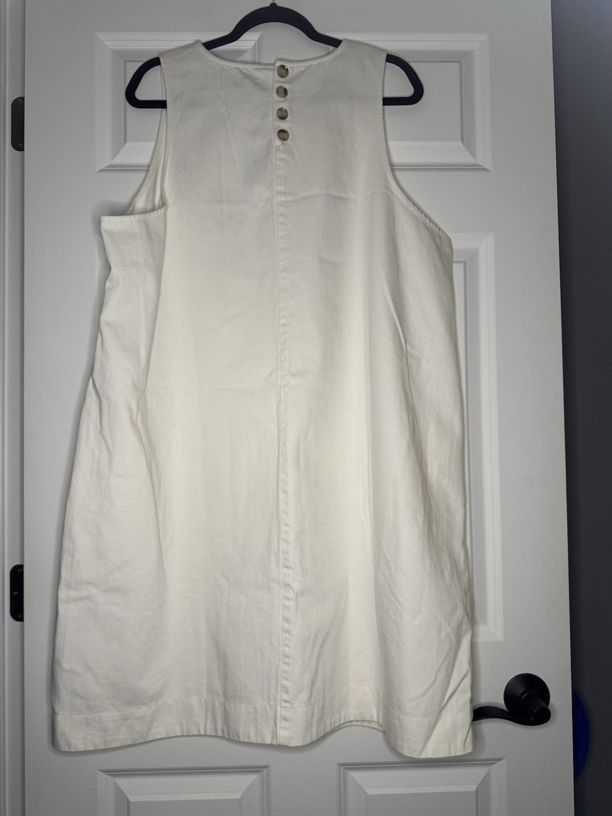 J Crew Sleeveless Dress Size 20 Off White W Pockets NWT