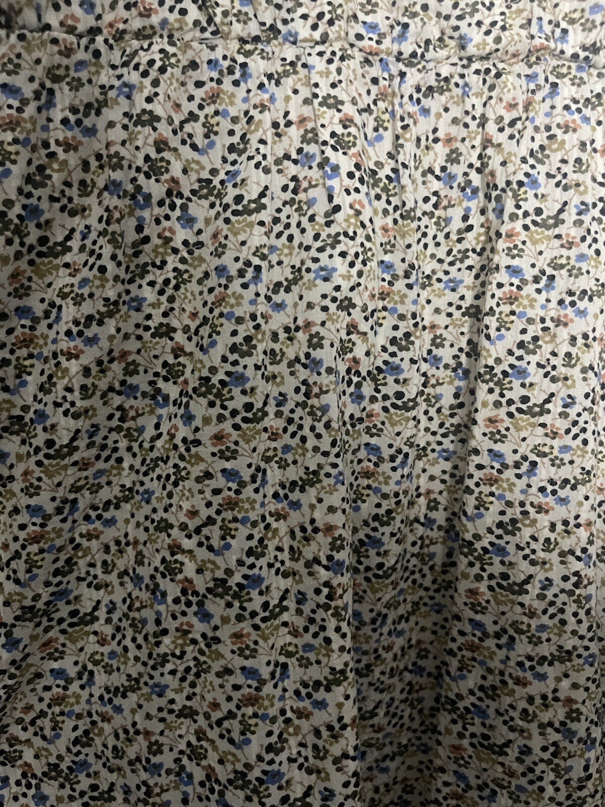 Madewell sleeveless dress cream with multicolor floral print size 12