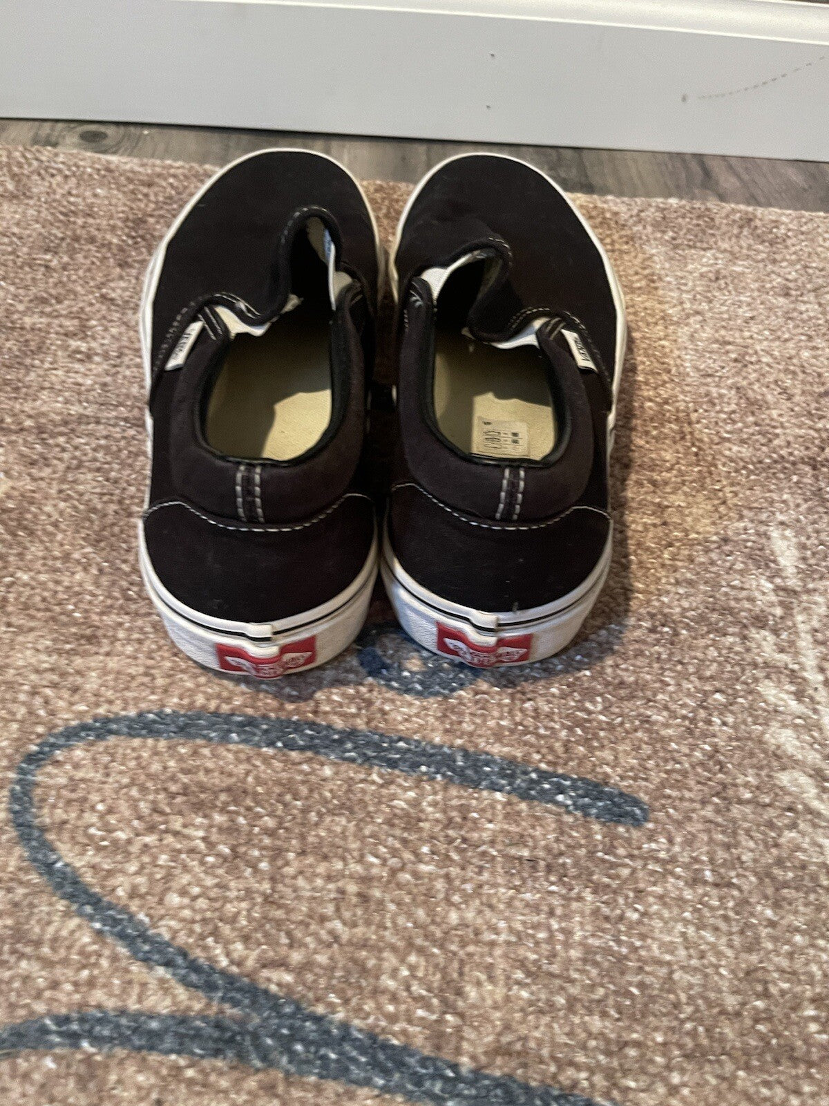 Vans black loafers size 8 men 9.5 women