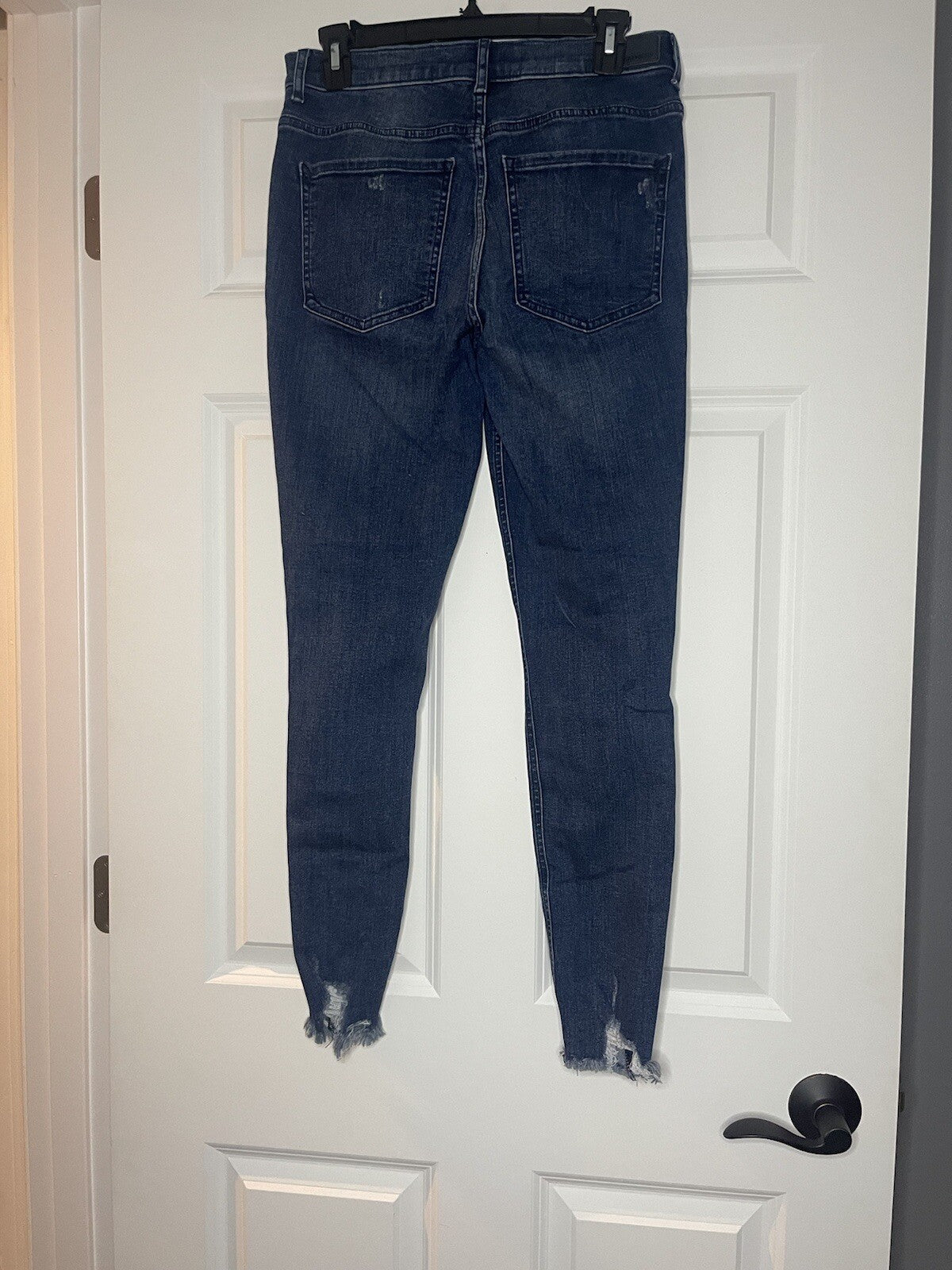 Express Ankle High Rise Distressed Jeans Size 8