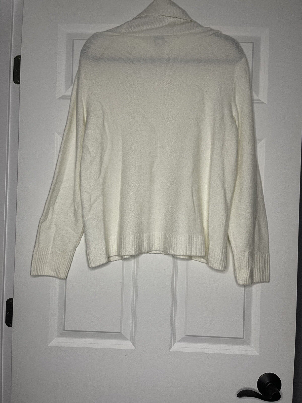 J Crew Turtleneck Sweater Ivory Large W Buttons On Sides