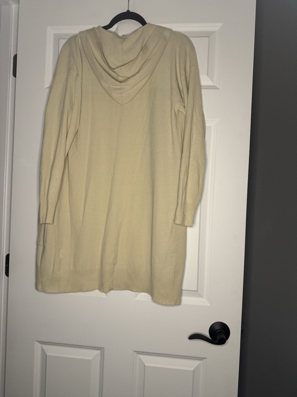 Fashion Cardigan Sweater W Hood Small Cream