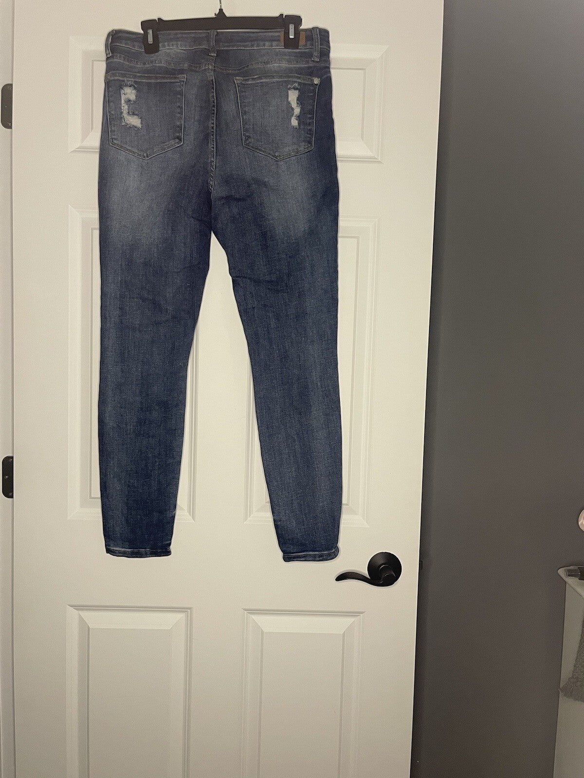 Judy Blue Skinny Fit Jeans 9/29 Blue With Blue White Stripe Patches Wore Once