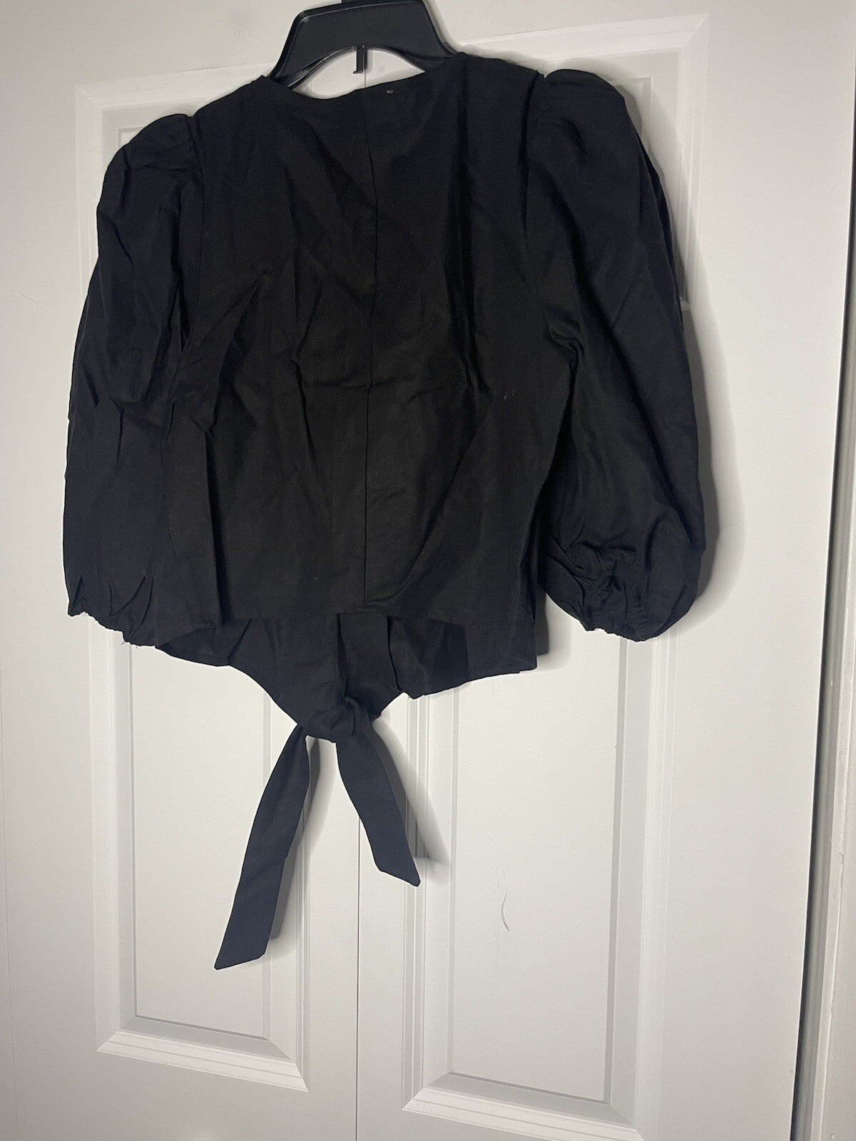 Just Fab 3/4 sleeve blouse large black