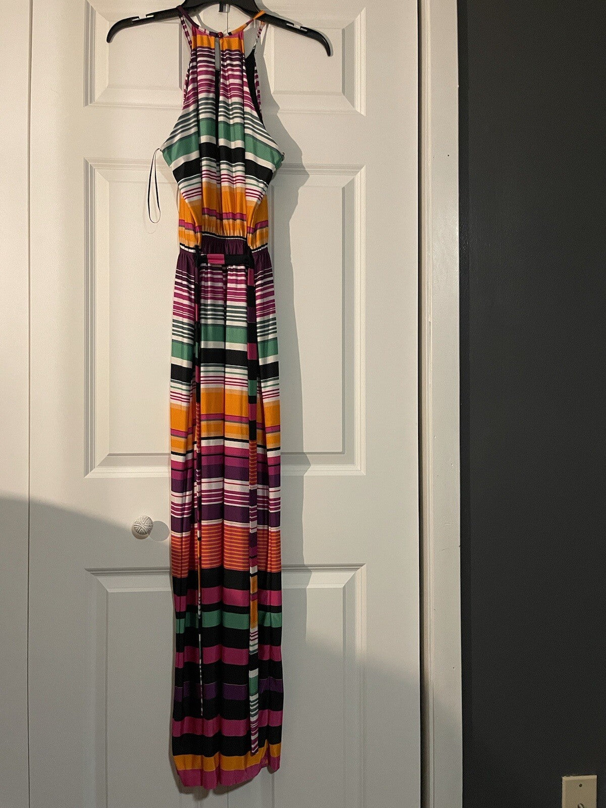 Venus sleeveless maxi dress xs with belt multicolor