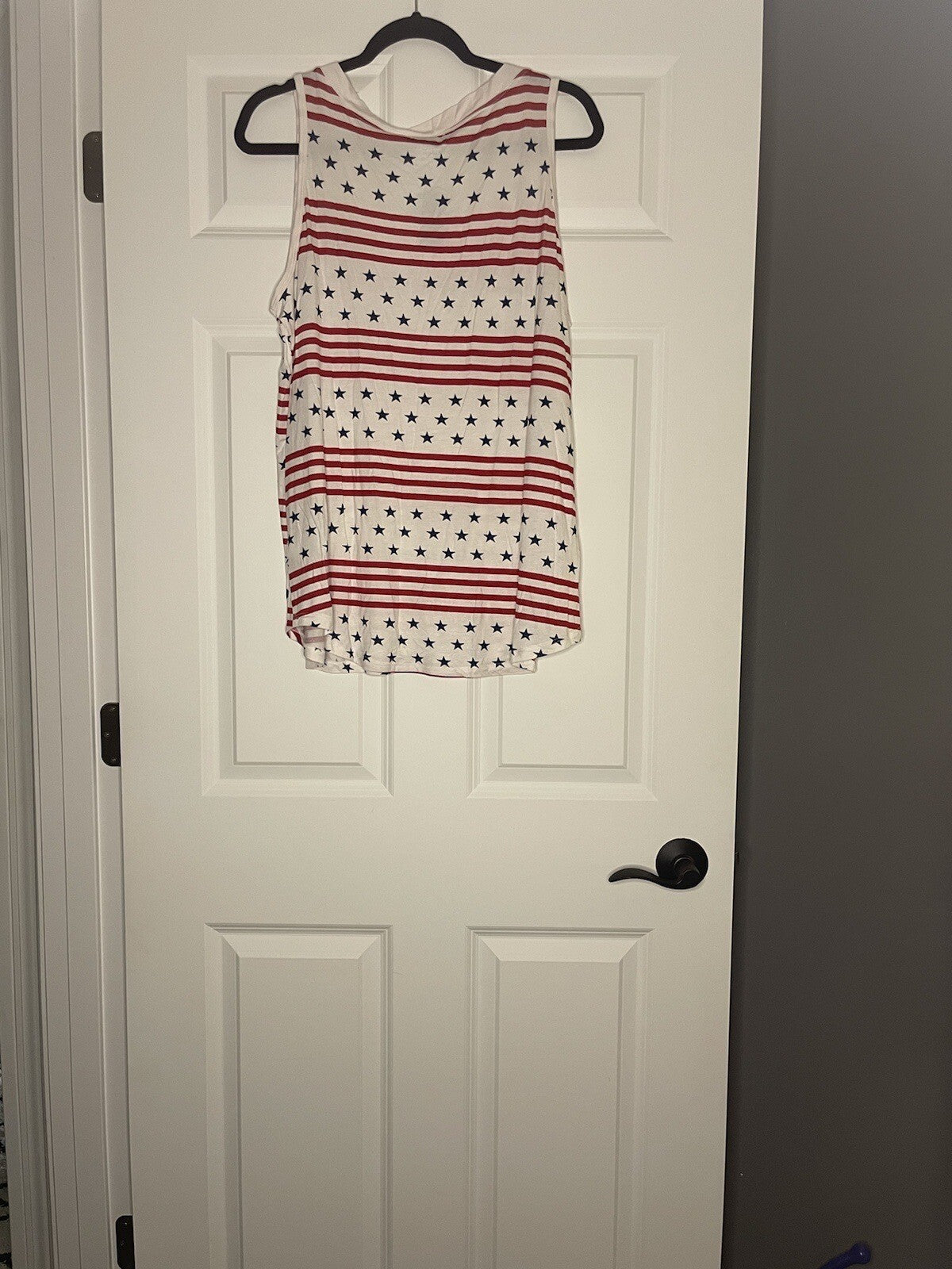 Maurice’s 24/7 Sleeveless Blouse Xl Red White Blue Stars And Stripes Nwt