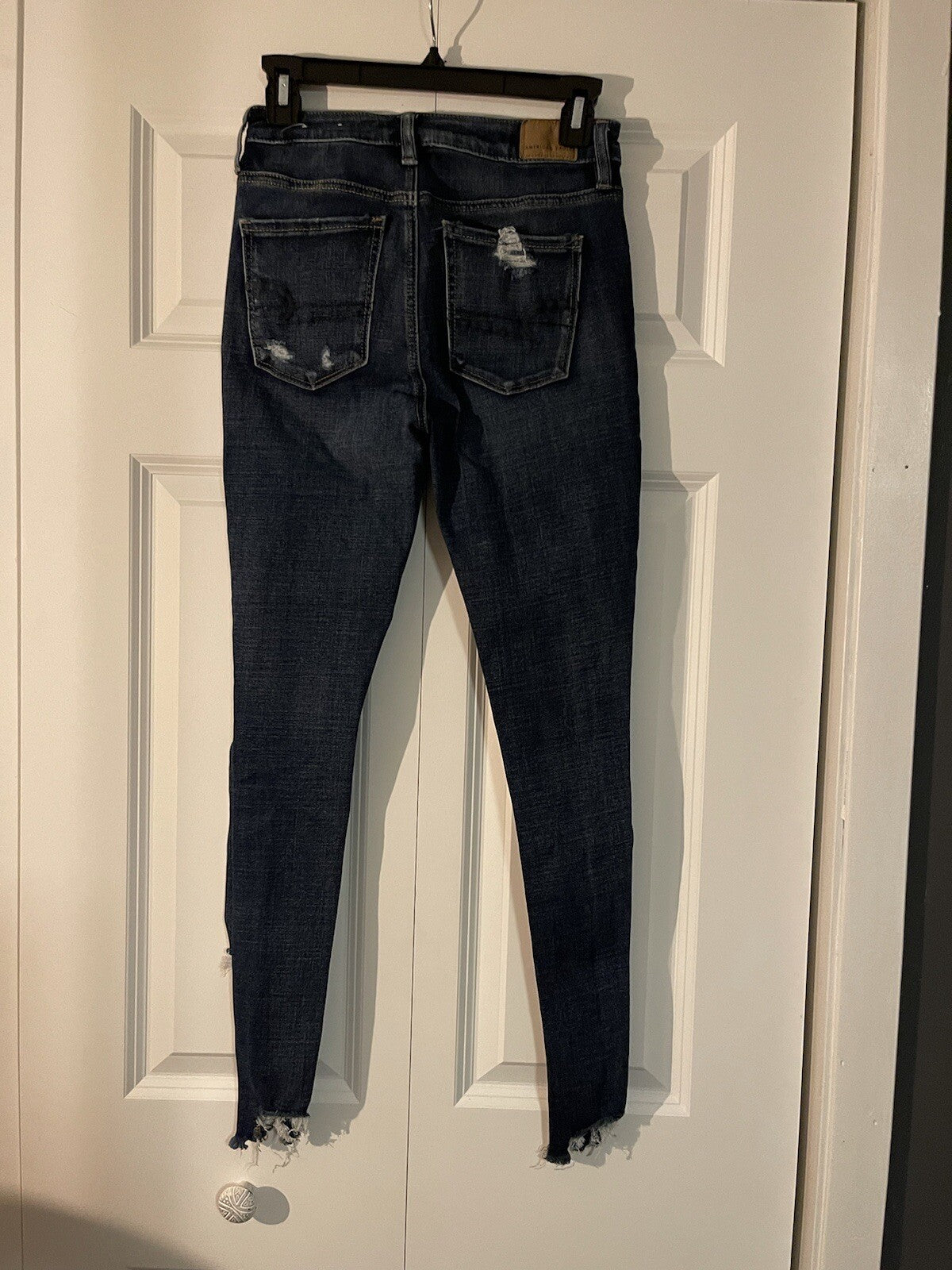 American Eagle super stretch super high rise jegging size 4 regular distressed