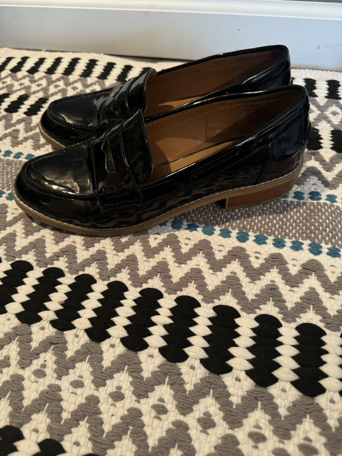 Steve Madden Mellany Shoes Size 9 Shiny Black