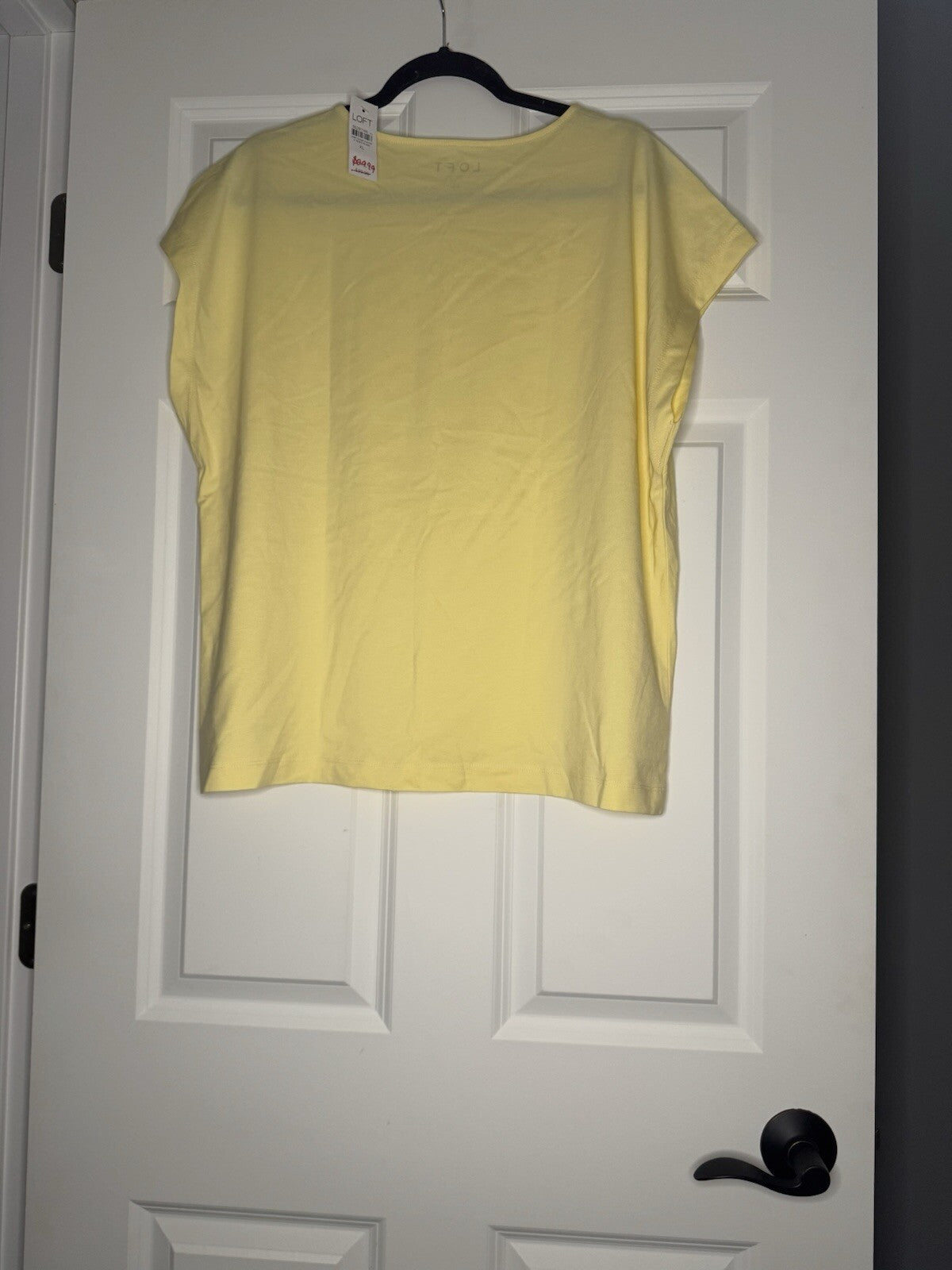 Loft Short Sleeve Top Light Yellow Xl Nwt 29.99