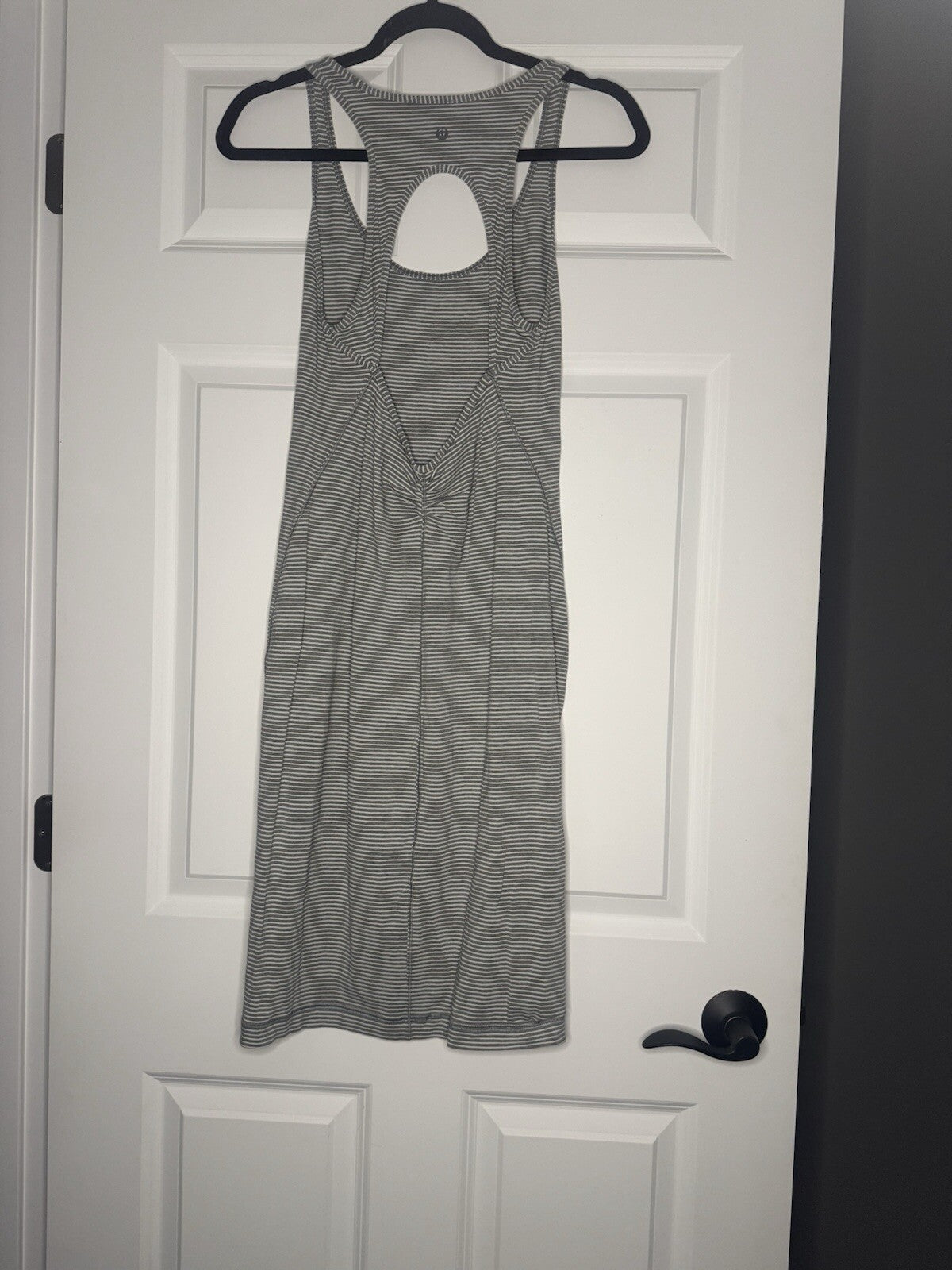 Lululemon Sleeveless Dress Gray White Stripe Size 4