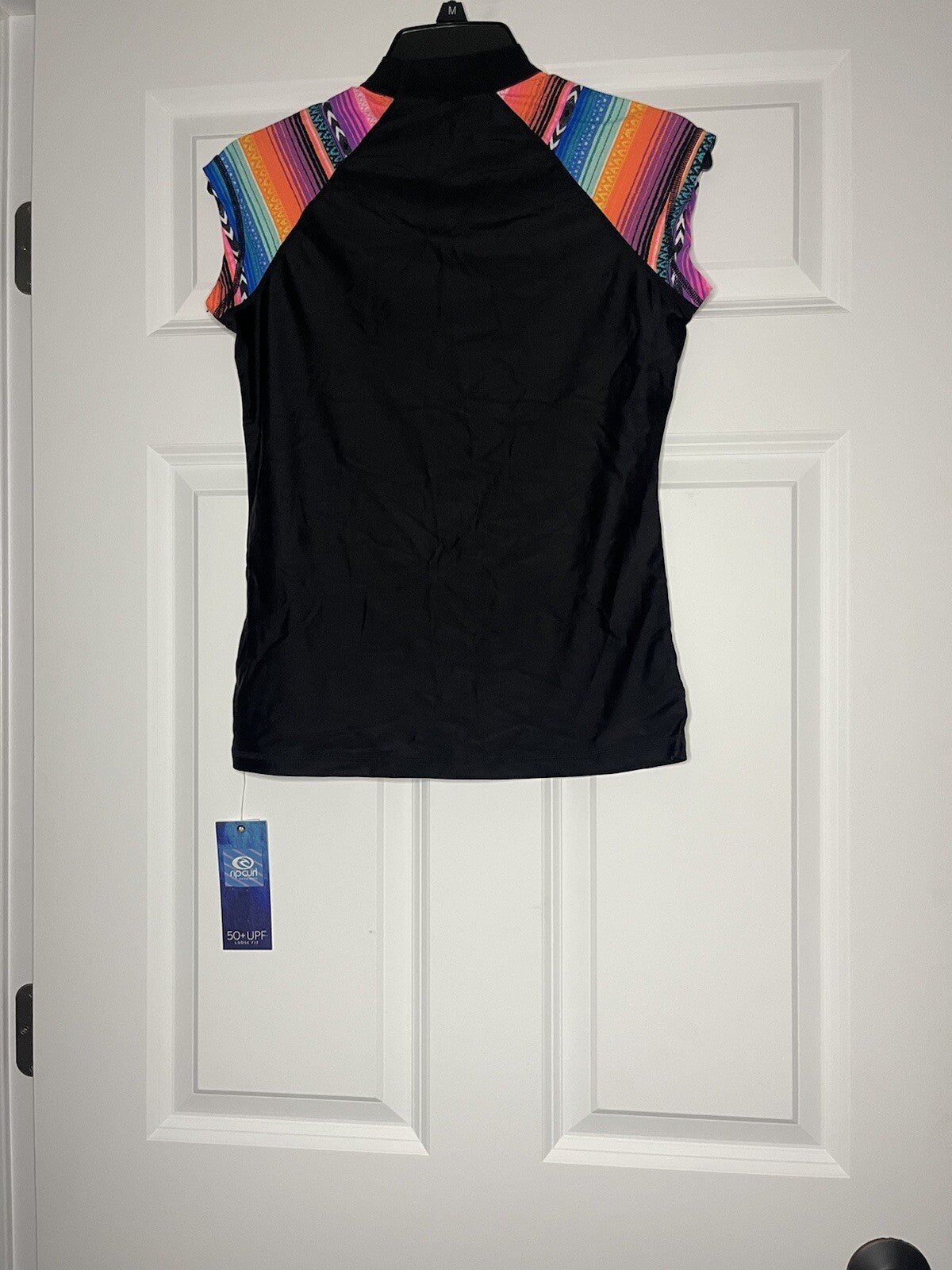 Rip curl wet uv tee large black w multicolor NWT