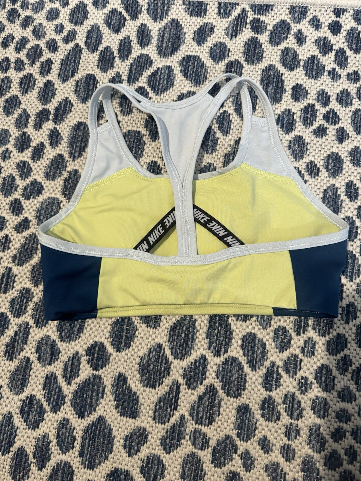 Nike Dri Fit Sports Bra Small Neon Green Hunter Green