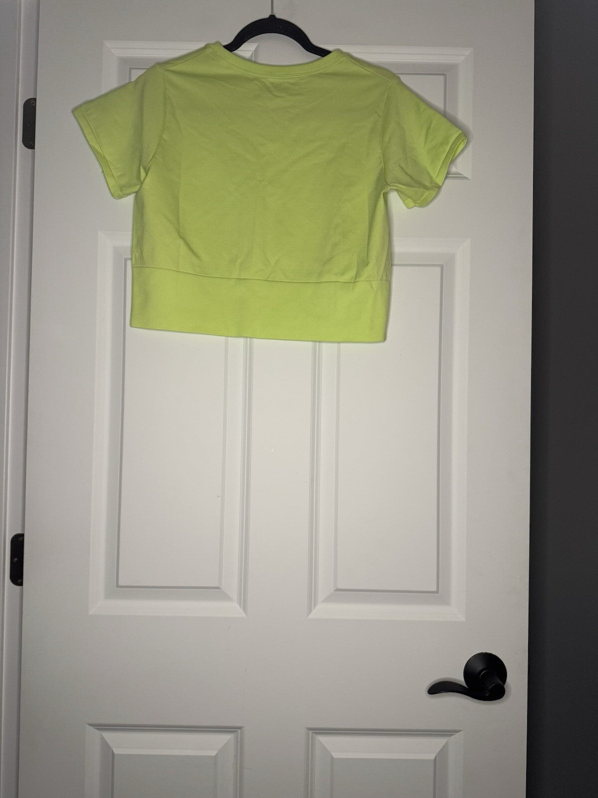 Aerie Offline Seamless Cropped Short Sleeve Top Xl Neon Green