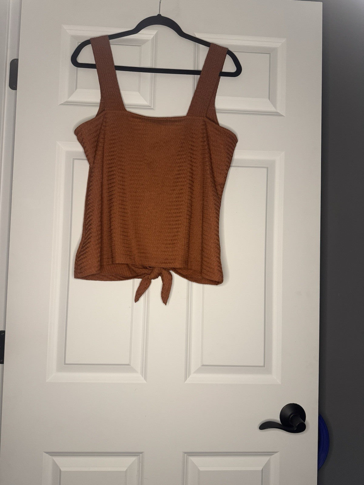 Sanctuary Sleeveless Blouse Tie Front Xl Burnt Orange