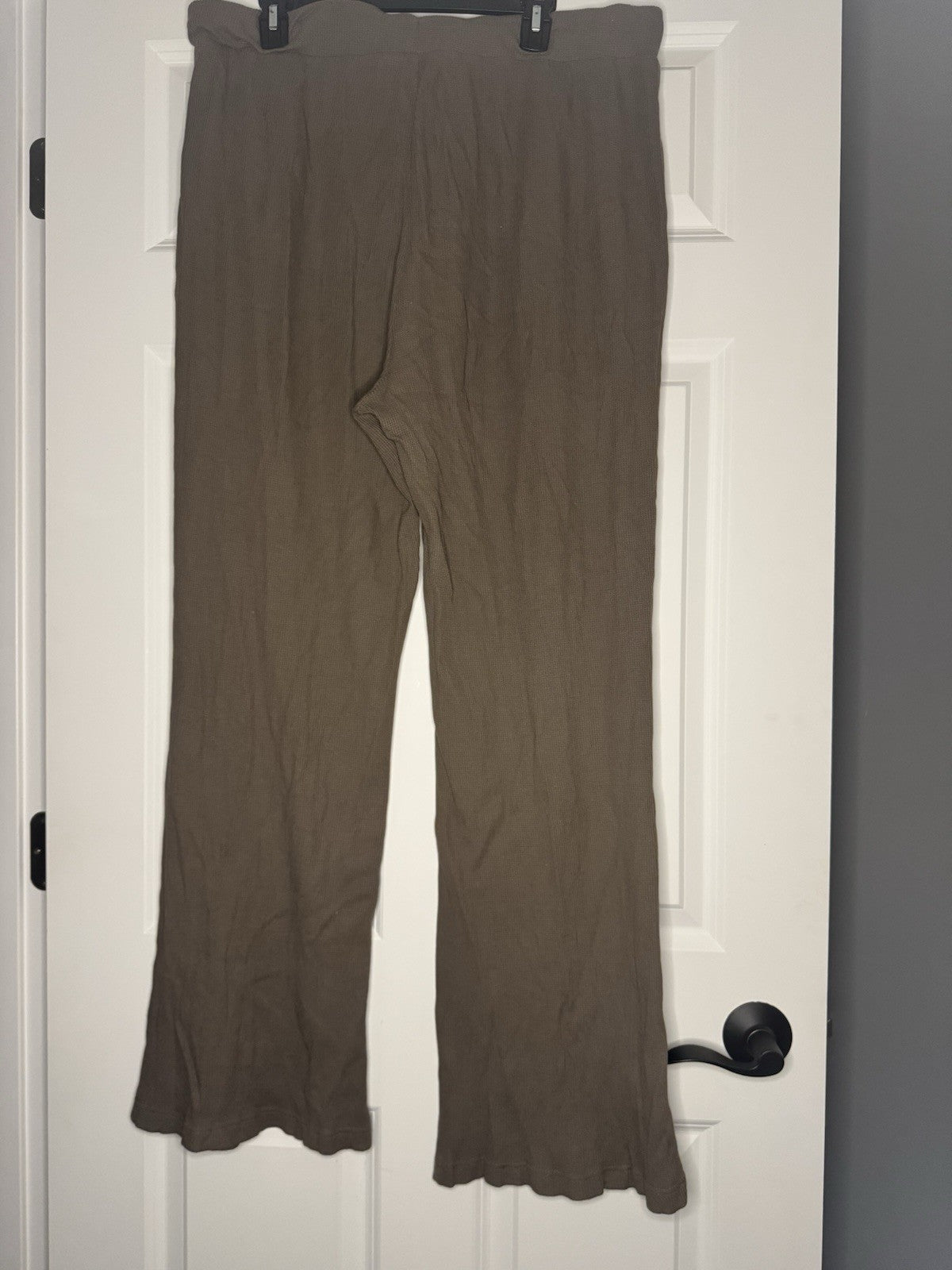 Nuuds Waffle Knit 2 Piece Pajama Set Xxl Brown