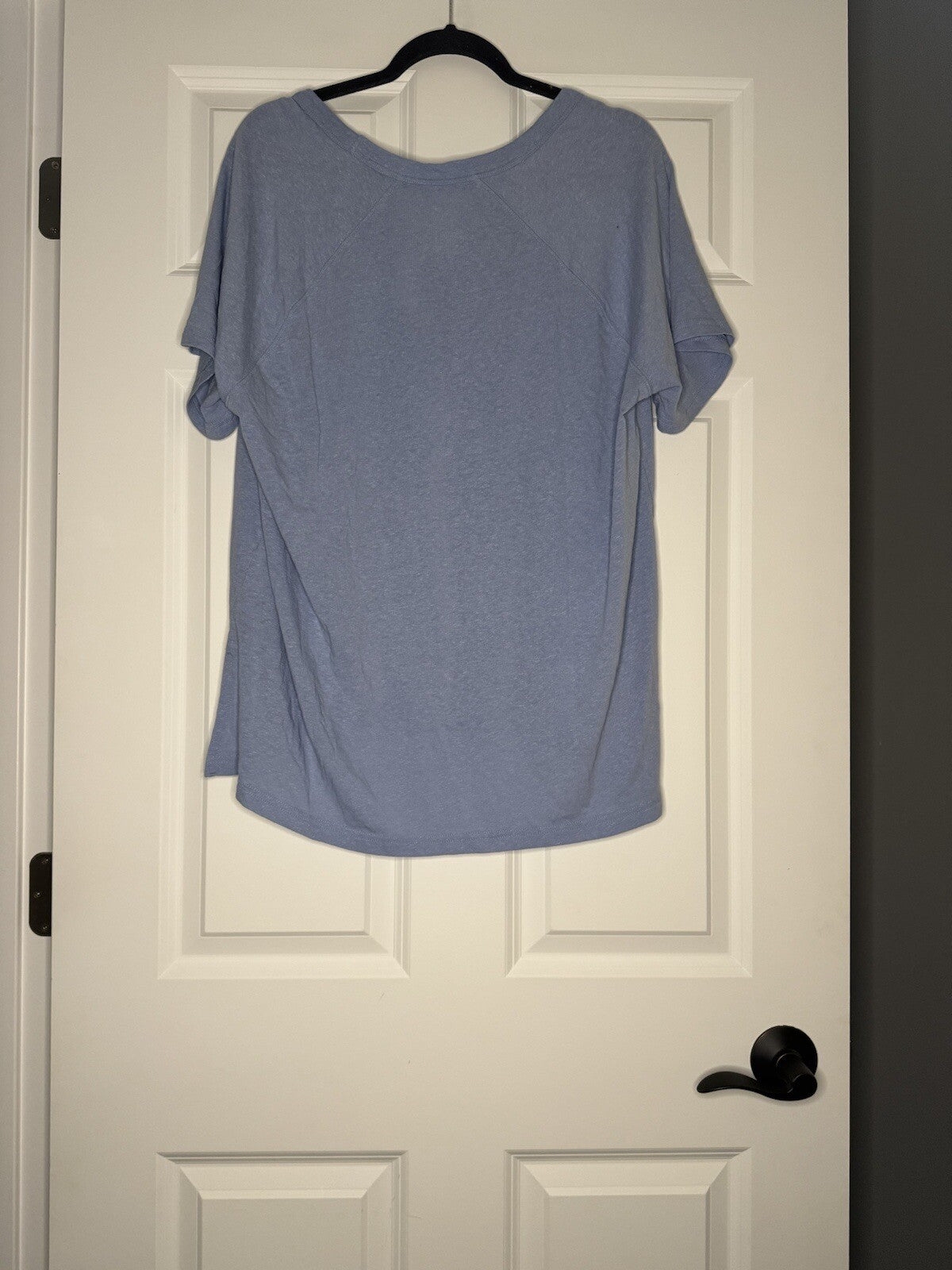 Offline By Aerie V Neck T Shirt Medium Blue Heathered Slits In Side Nwt