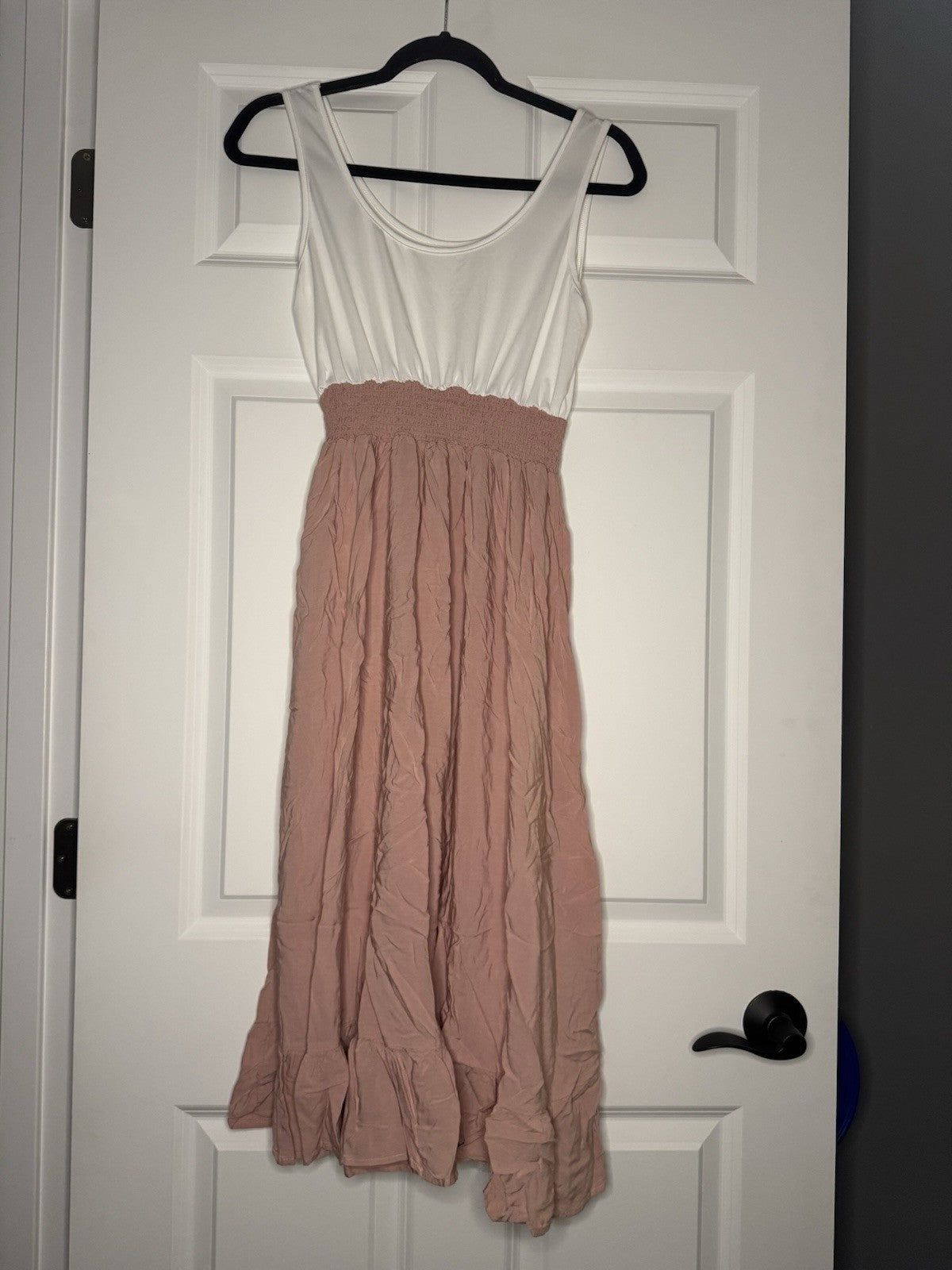 Unbranded Sleeveless Dress White Pink Small Nwot