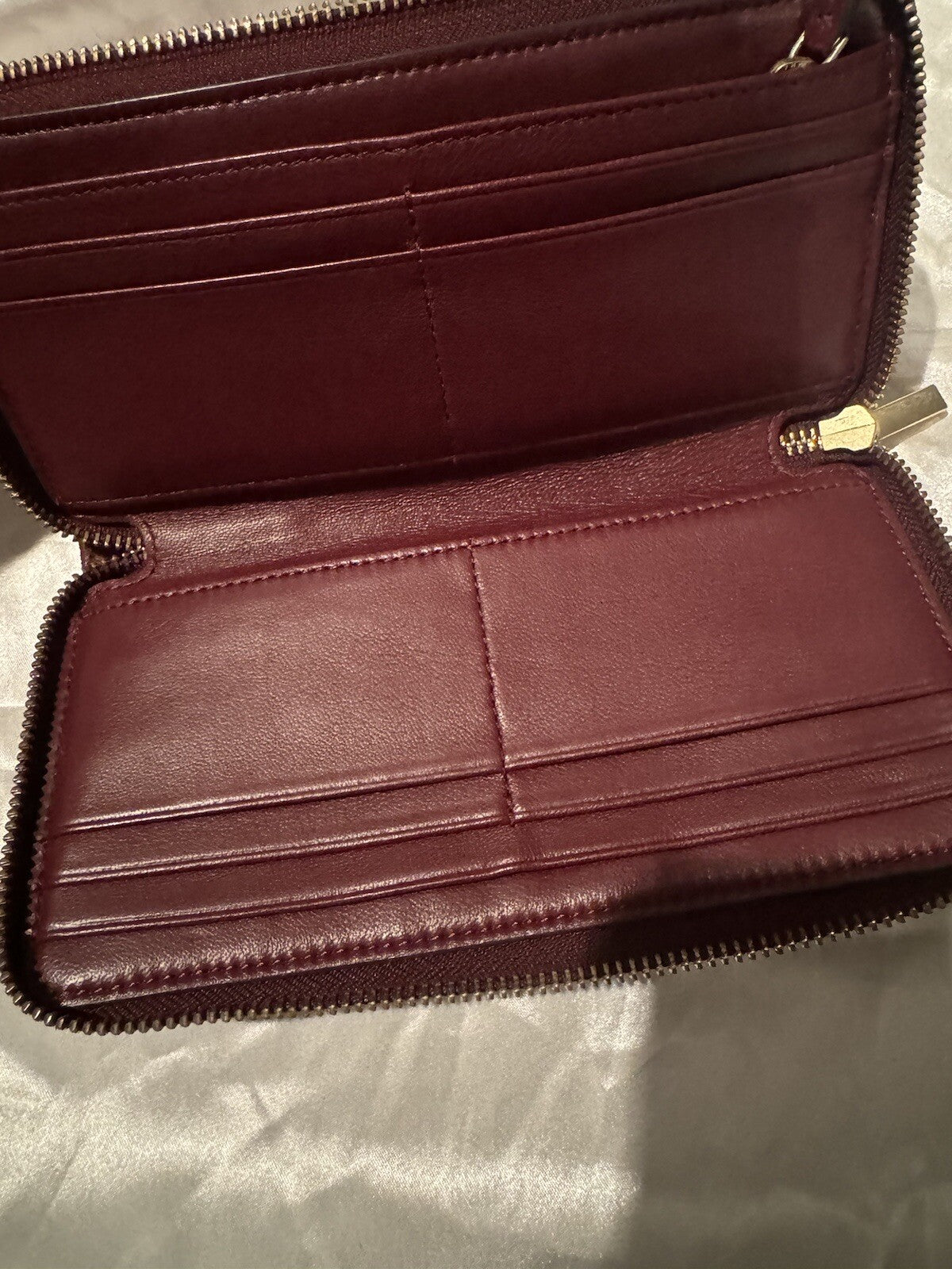 Tory Burch Shoulder Tote With Wallet Maroon Print