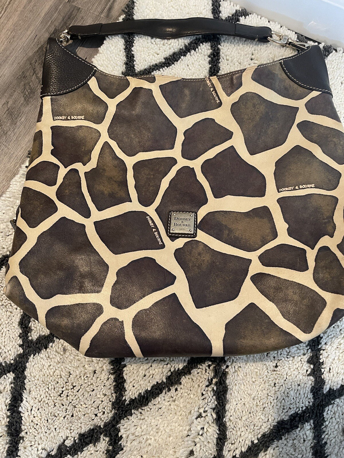 Dooney and Bourke handbag brown and cream medium