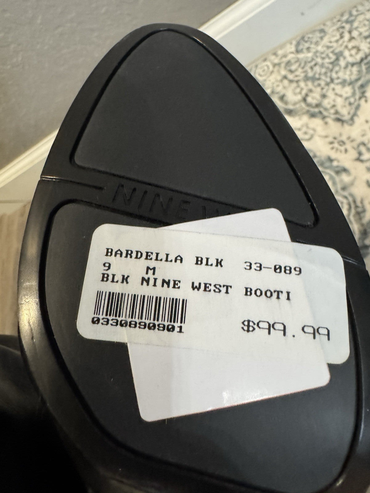 Nine West Bardella Black Booties Size 9 Brand New 99.99