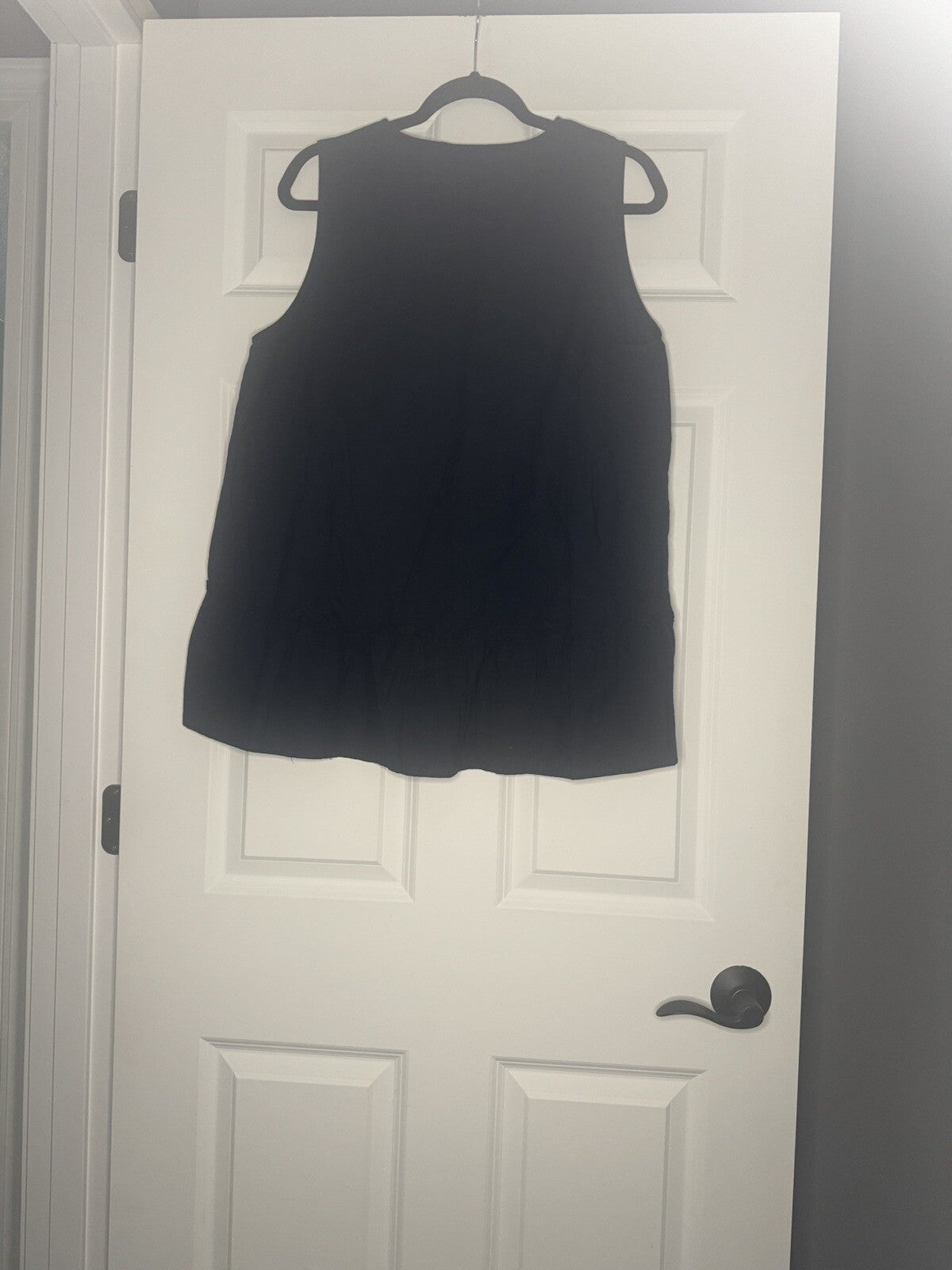 Cotton Bleu Sleeveless Top Xl Navy