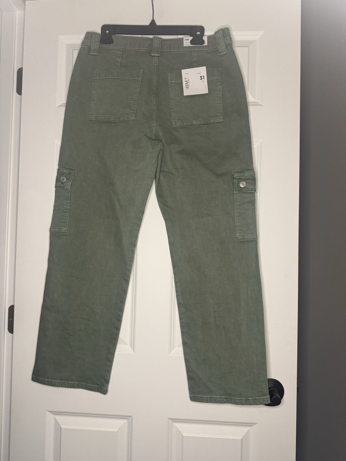Vervet Dixie Utility Jeans Size 31 Olive Green Nwt