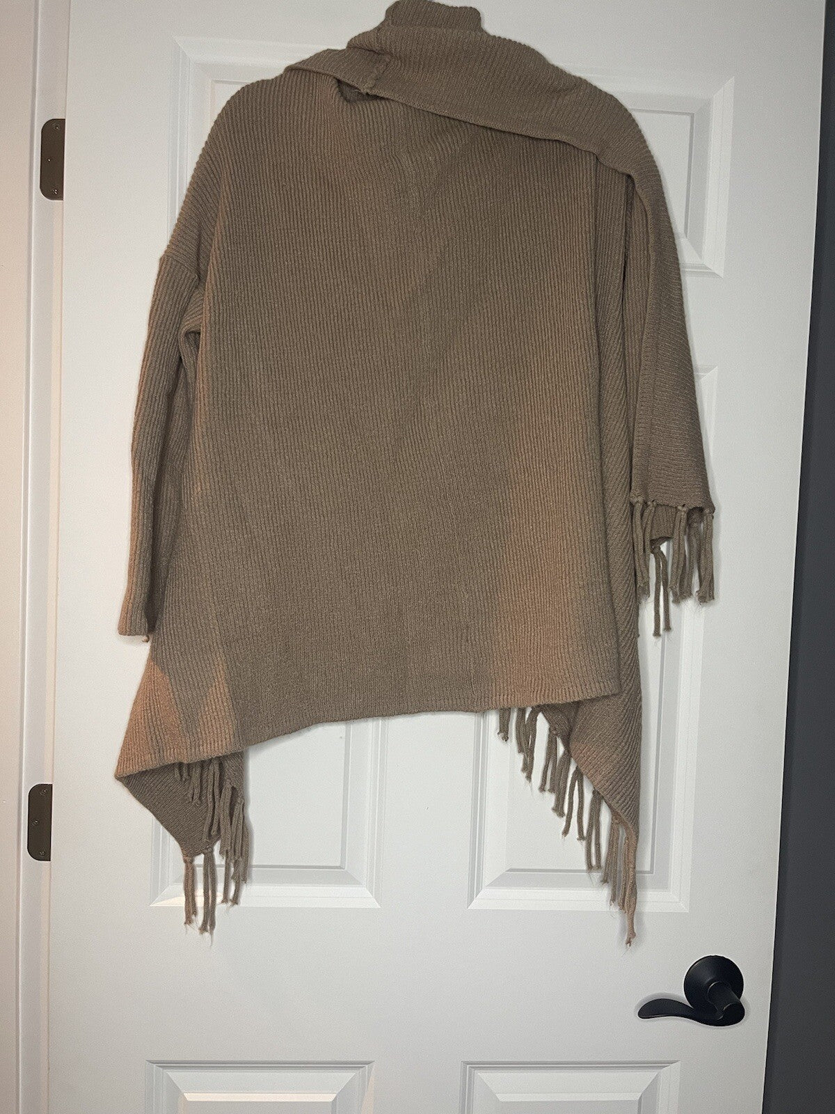 umgee cardigan small brown with fringe bottom