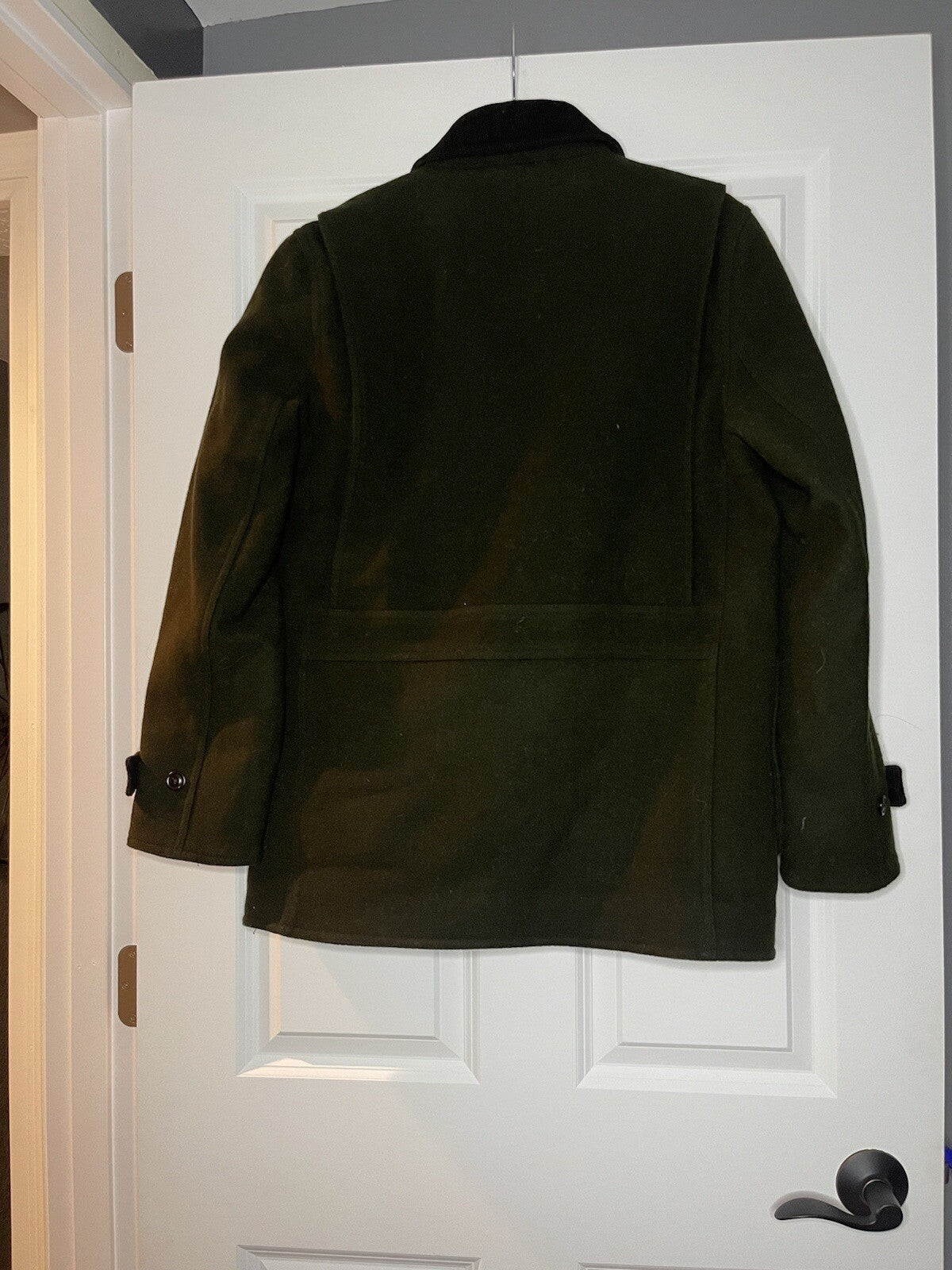 J crew coat green with cord brown collar small NWT