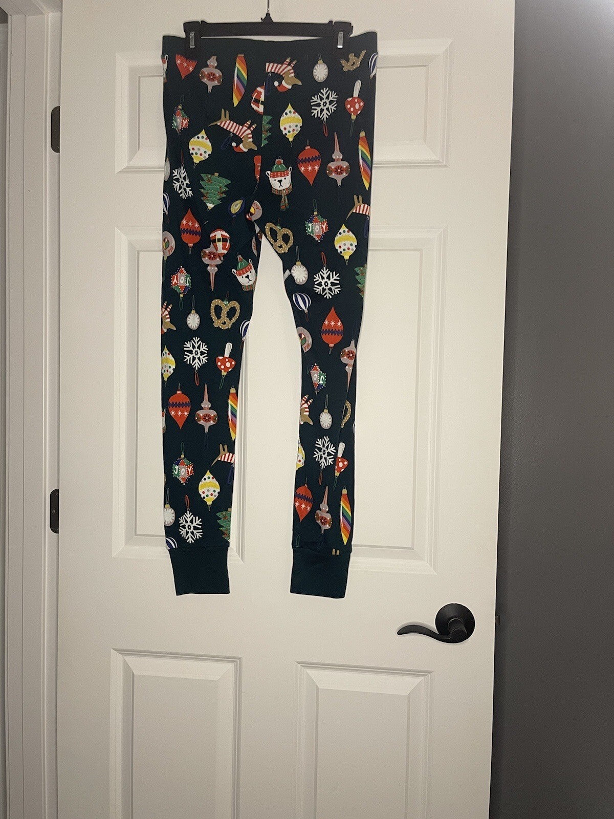 Old Navy Christmas Pajama Pants Large Green W Multi New With Tags