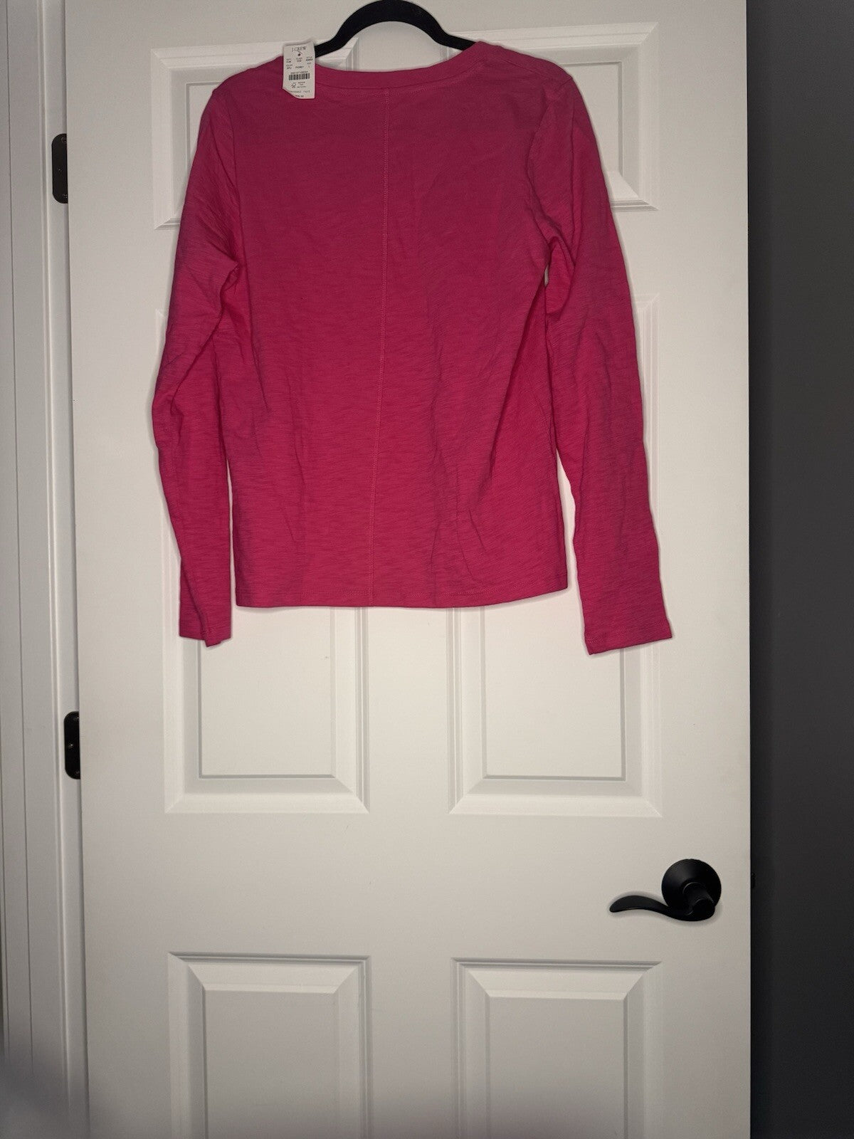 J Crew Girlfriend Tee Large Long Sleeve Pink Met $39.50