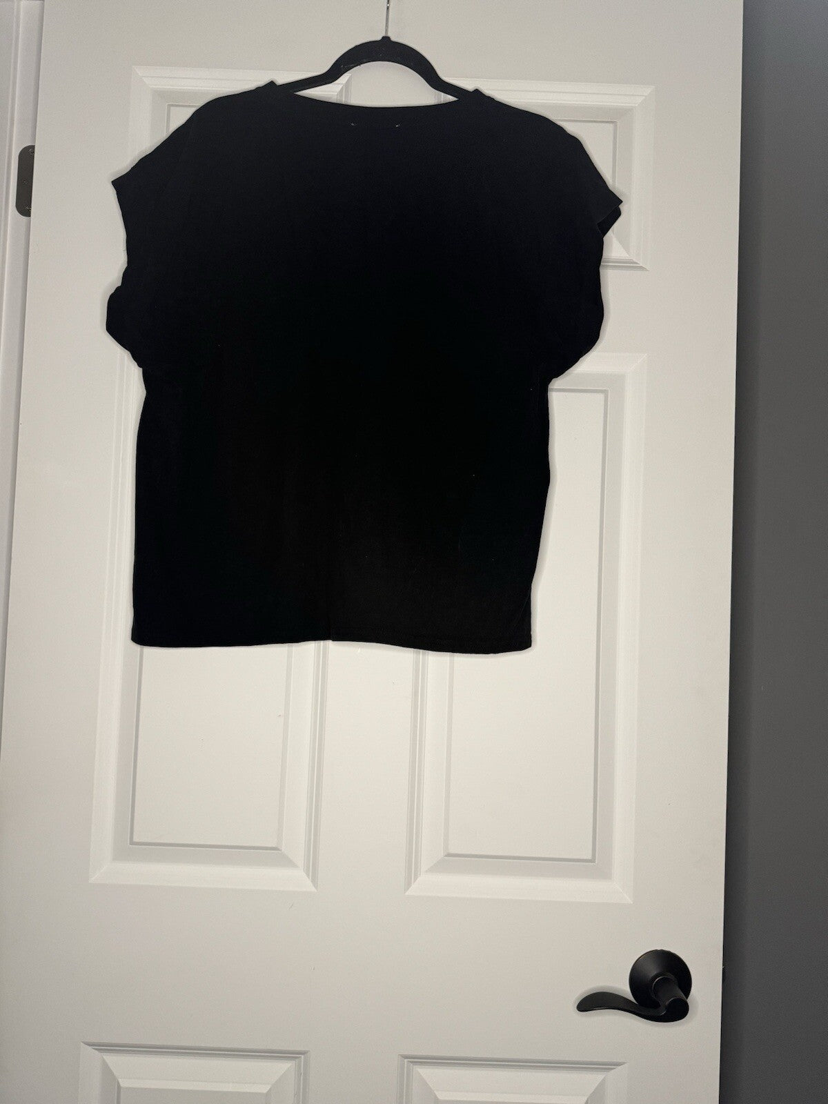 Gilli Short Sleeve Blouse 1xl Black W Beading Decor