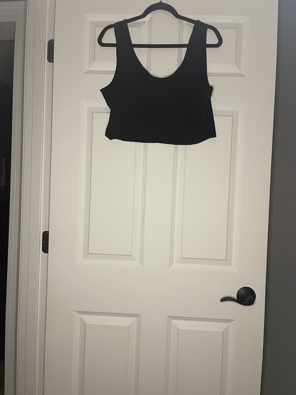 Ekouaer Cropped Lounge Top Black Ribbed Xxl Nwt