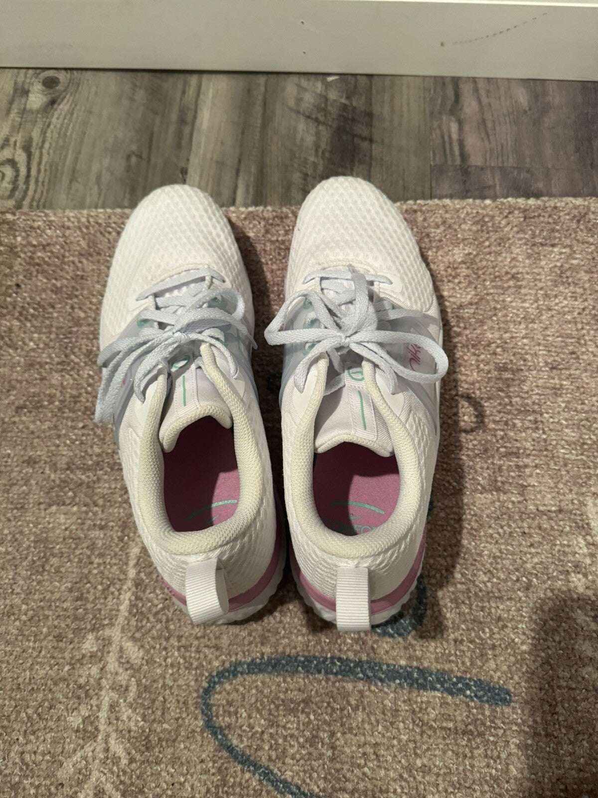 Nike Renew Sneakers Size 10 White Purple Green