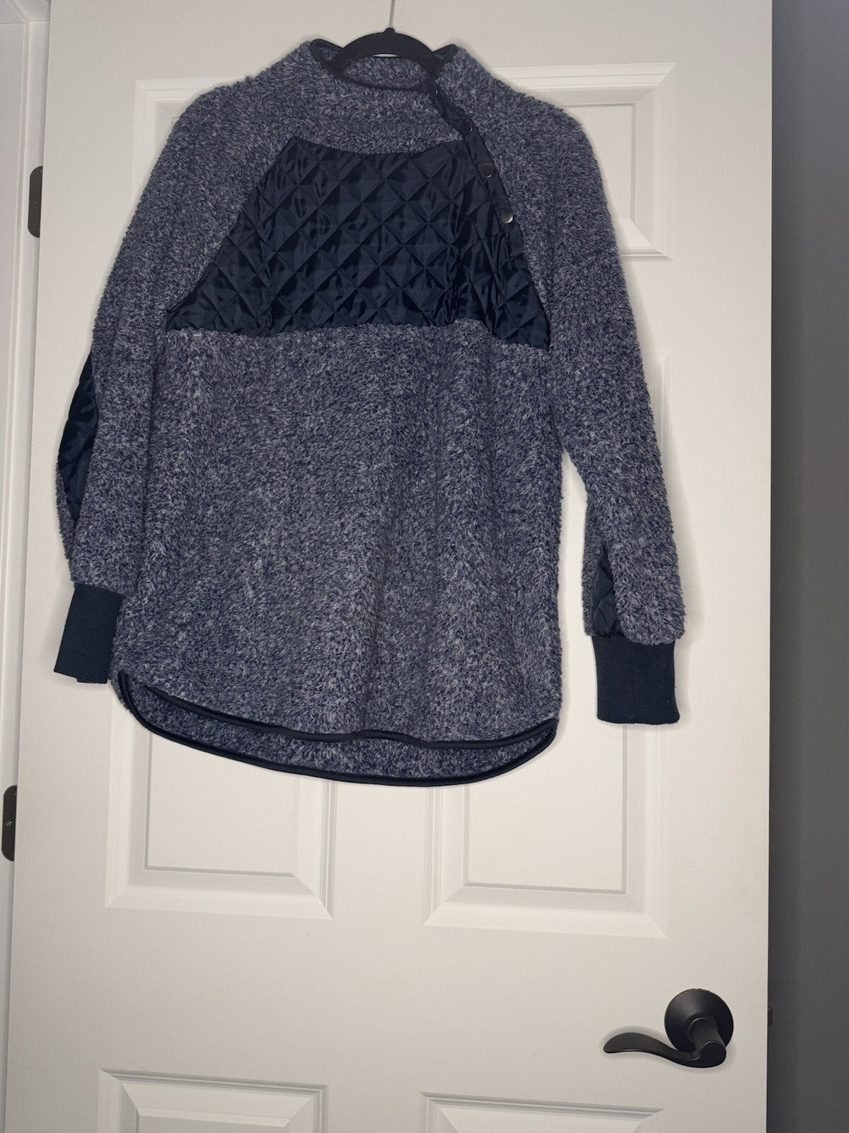 Eden Ruth Sherpa Sweatshirt Blue And Navy Xl