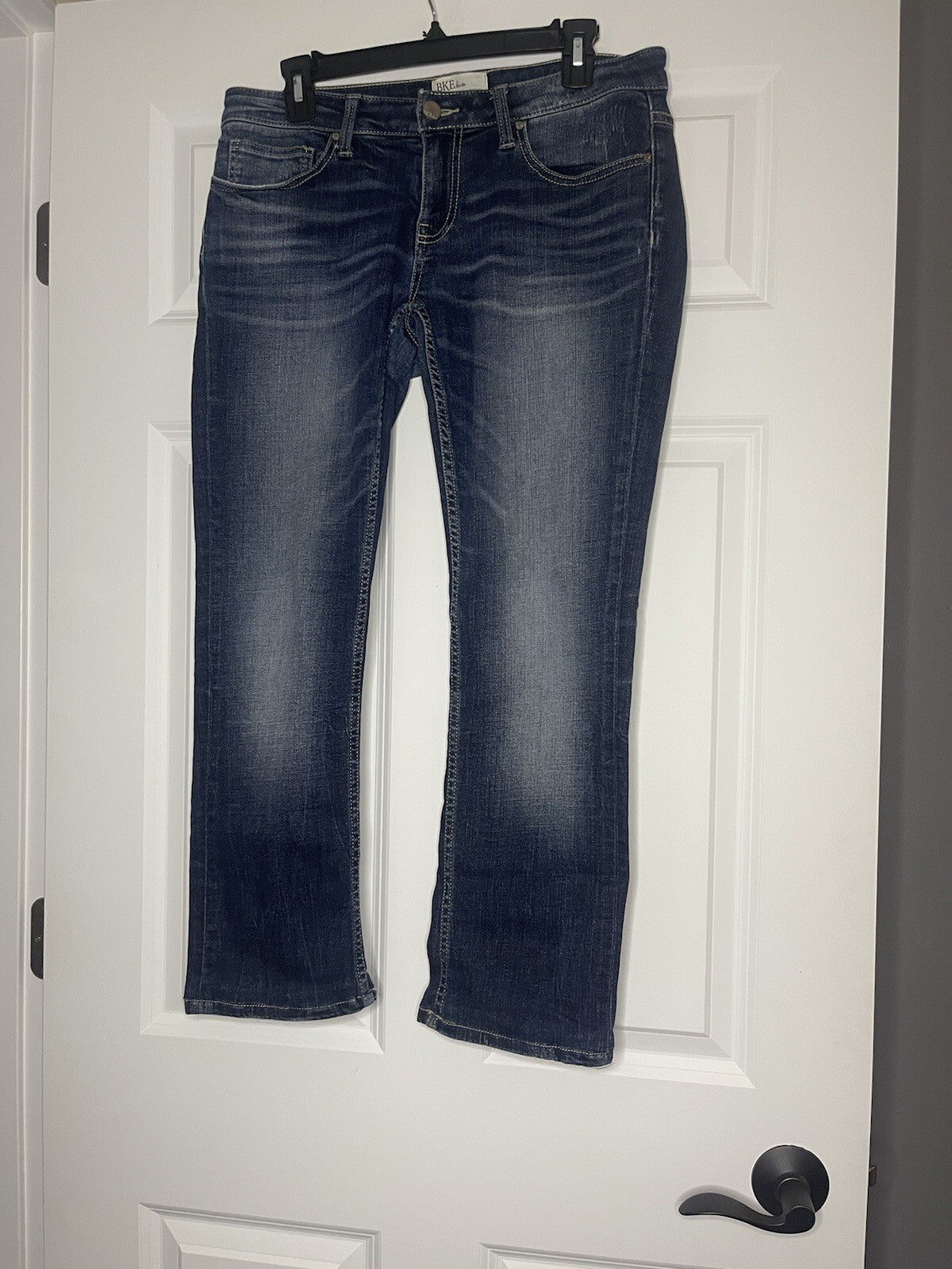 Bke Stella Straight Jeans 28r 31.5 Length Blue