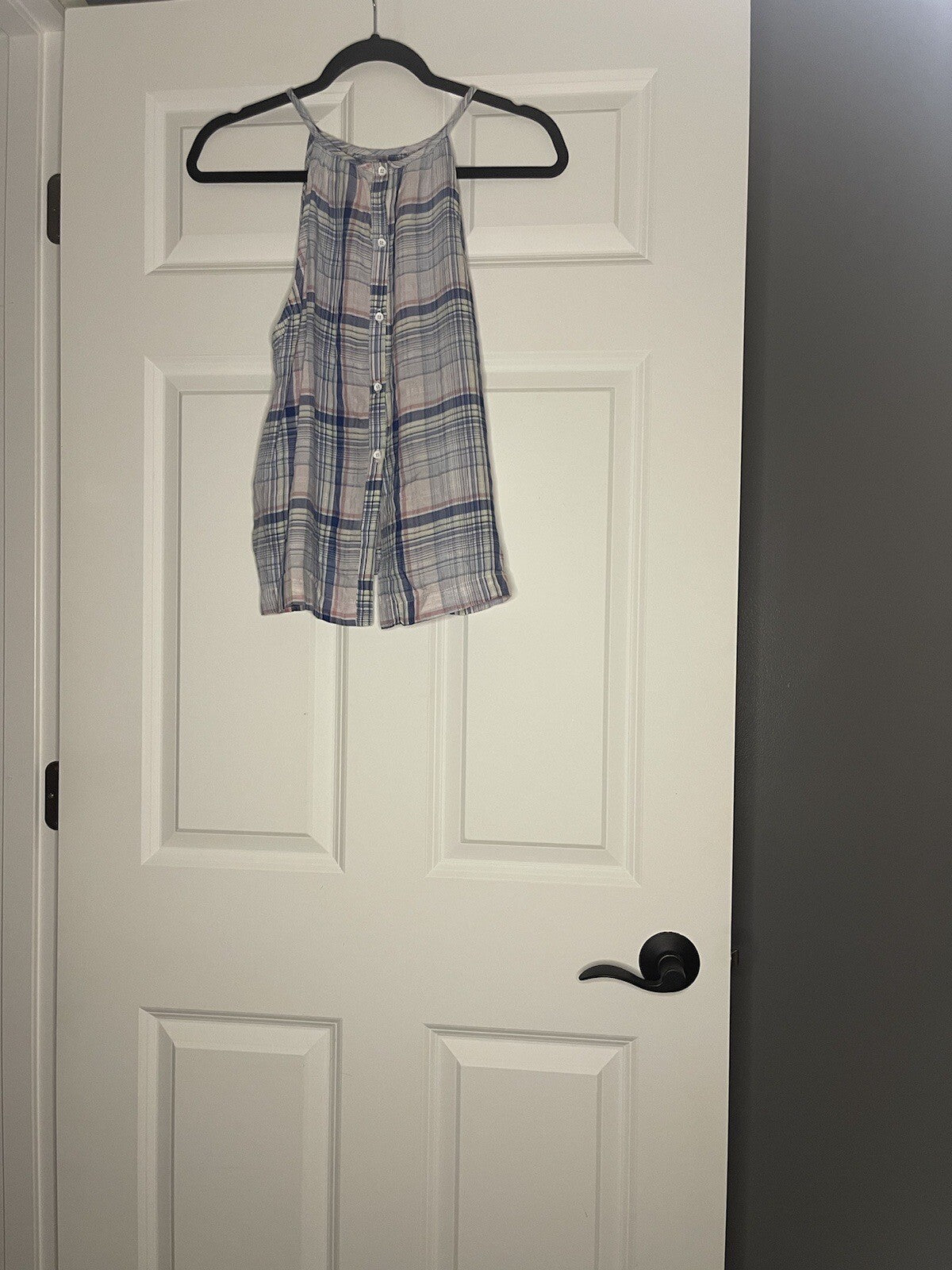 Cloth And Stone Sleeveless Blouse Small Blue Pink Green White Stripe