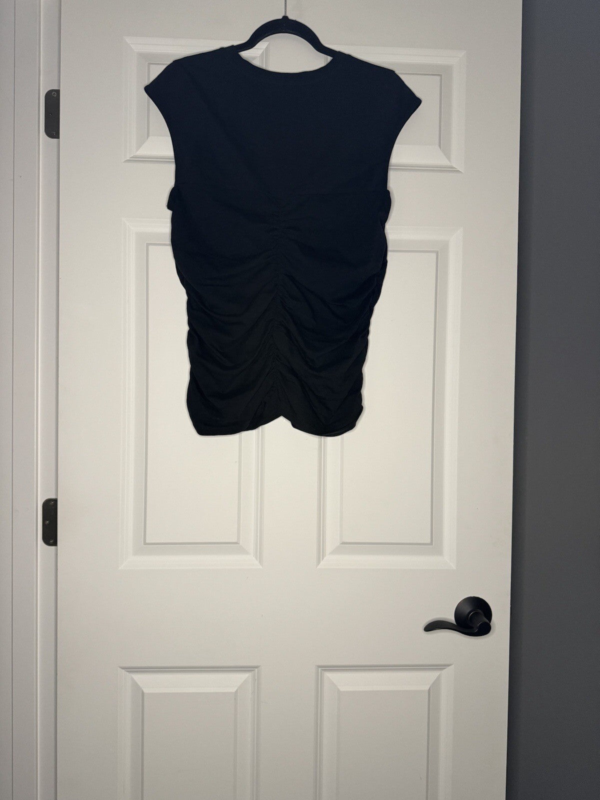 Express Sleeveless Cinched Blouse Large Black Nwt