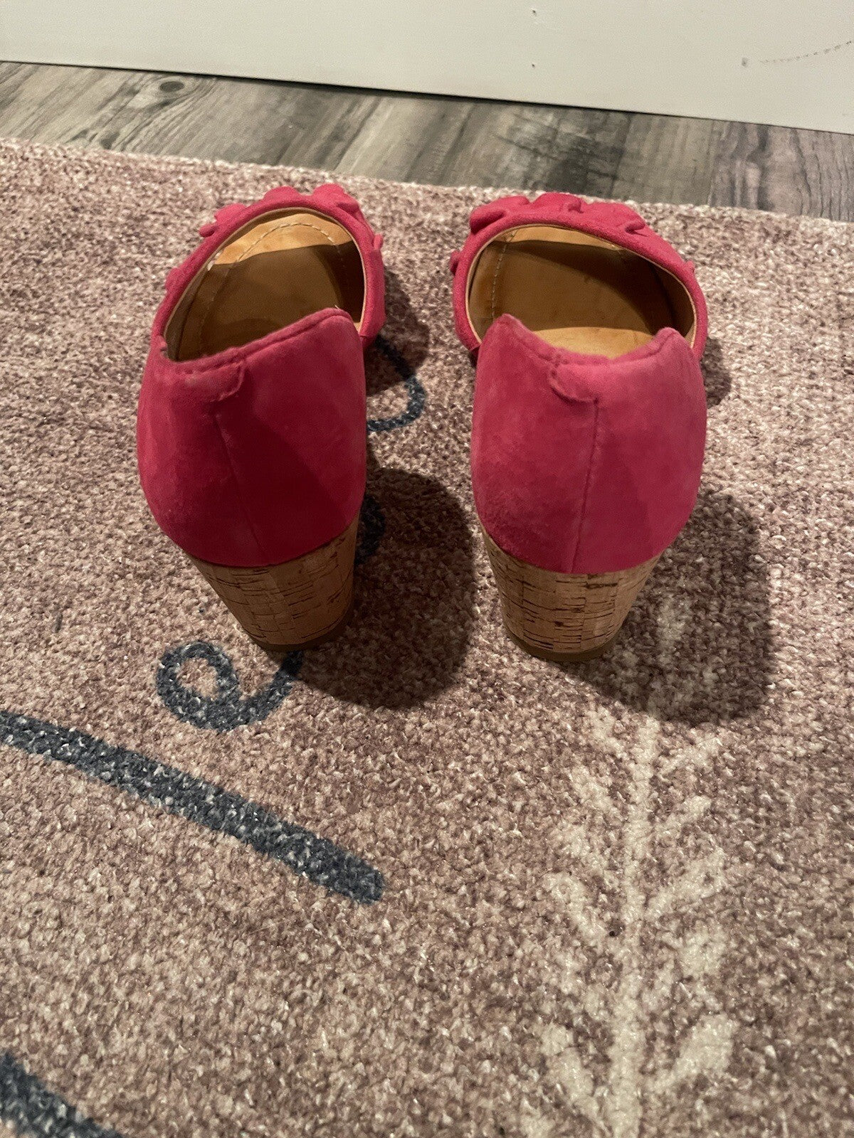 Lucca Lane Wedge Peep Toe Shoes Size 7.5