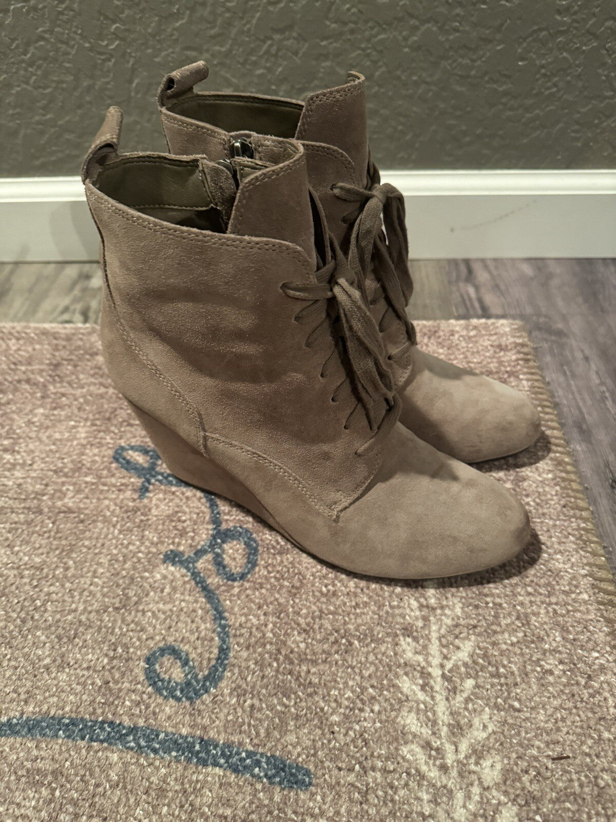 Dolce Vita Taupe Lace Booties 9.5