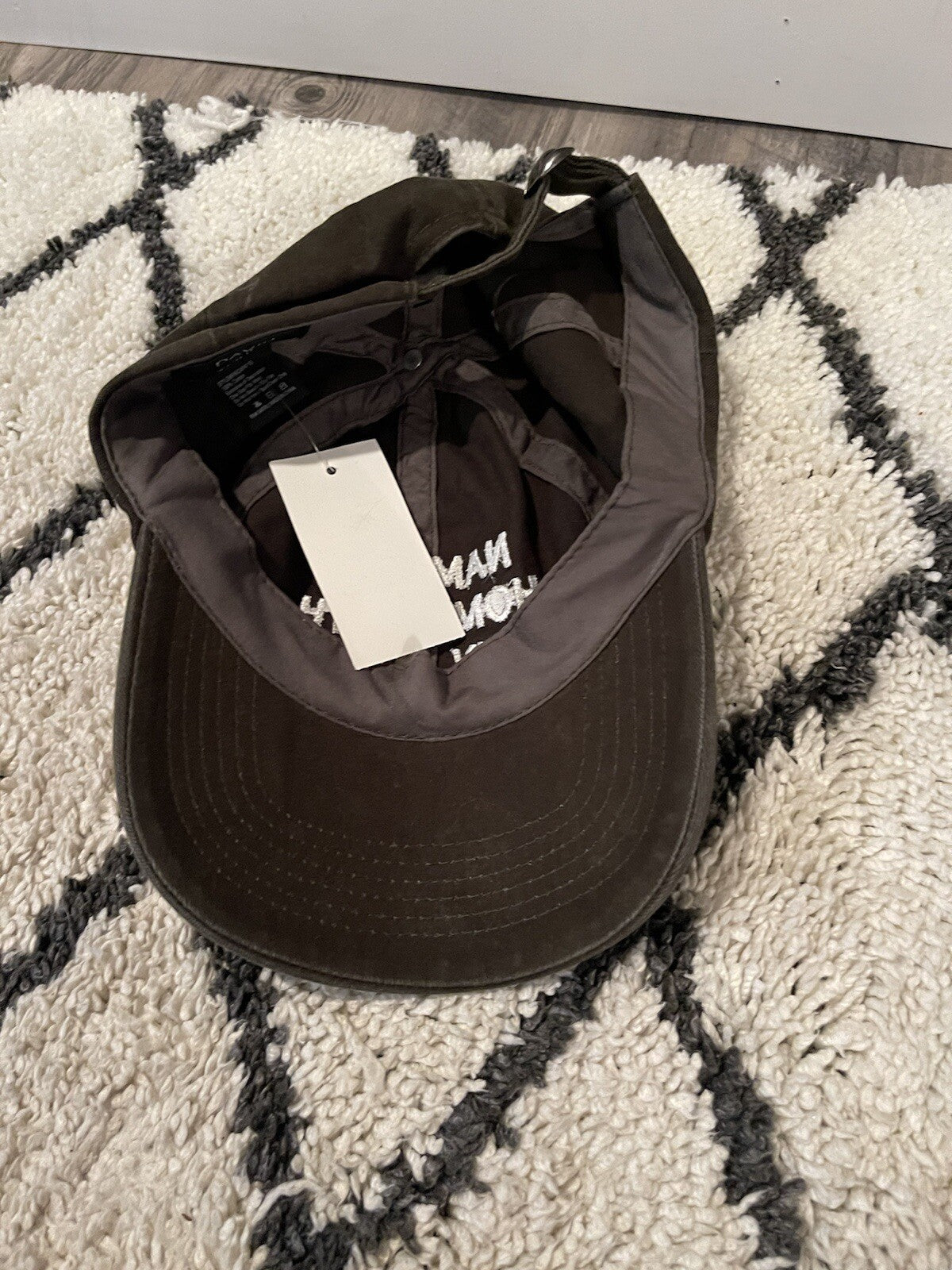David And Young Baseball Cap Namaste At Home W Dog Nwt Gray