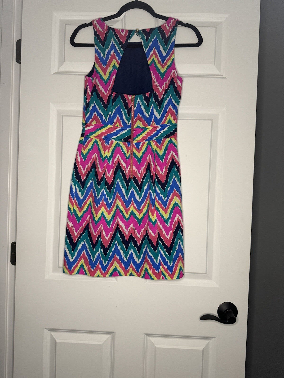 Lily Pulitzer Sleeveless Dress Size 0 Blue Green Pink Yellow Cream Pink Print