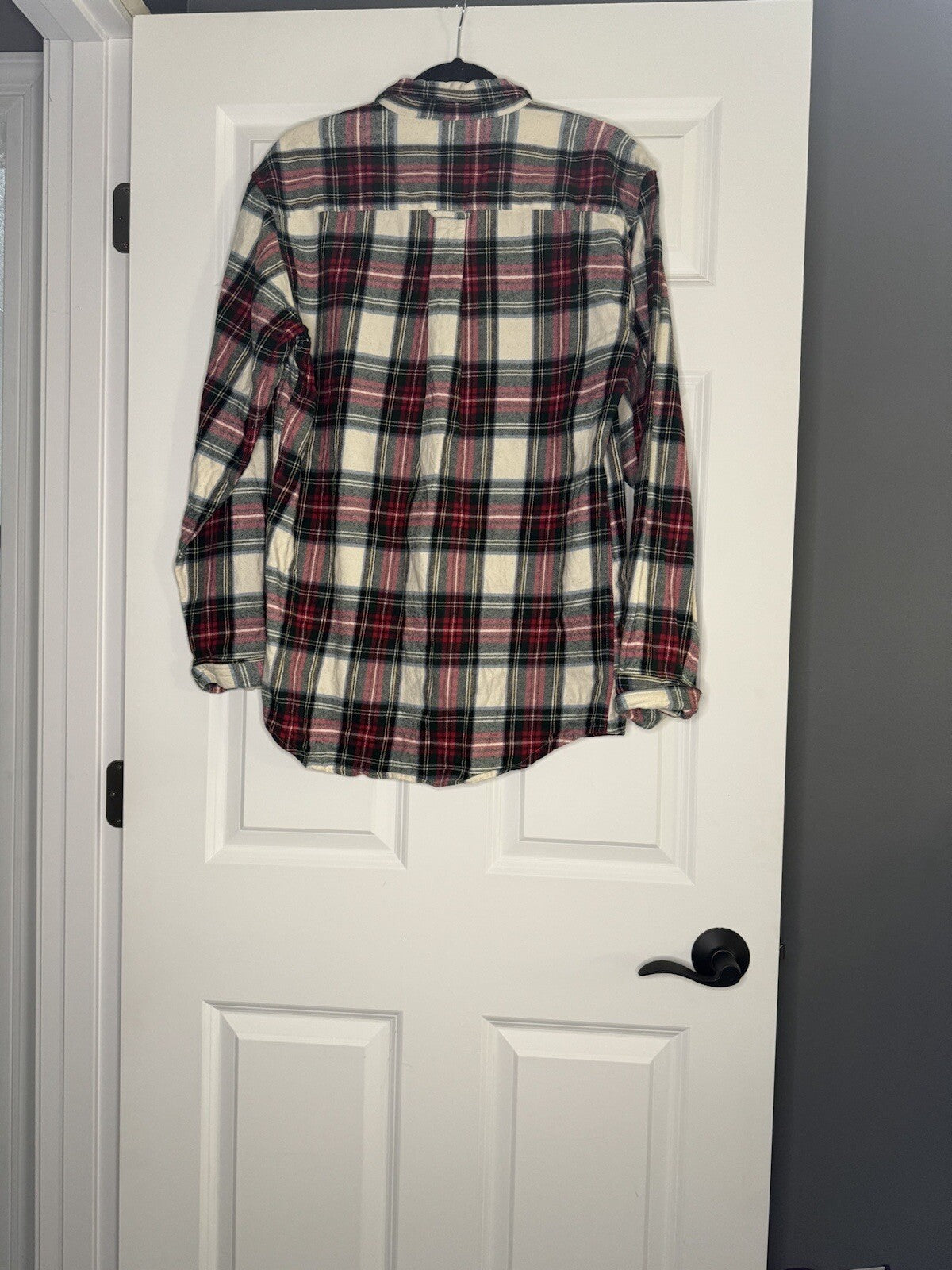 Redhead Flannel Women’s Medium Plaid Cream Red Green Yellow