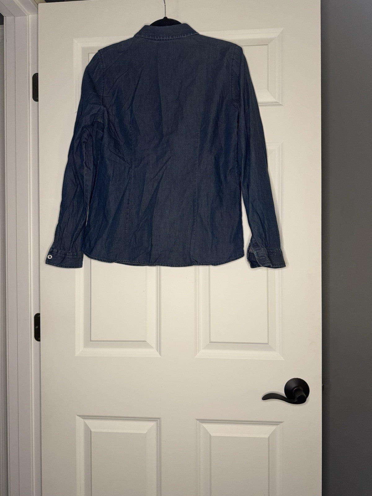 Cutter And Buck Button Up Jean Top Medium Blue